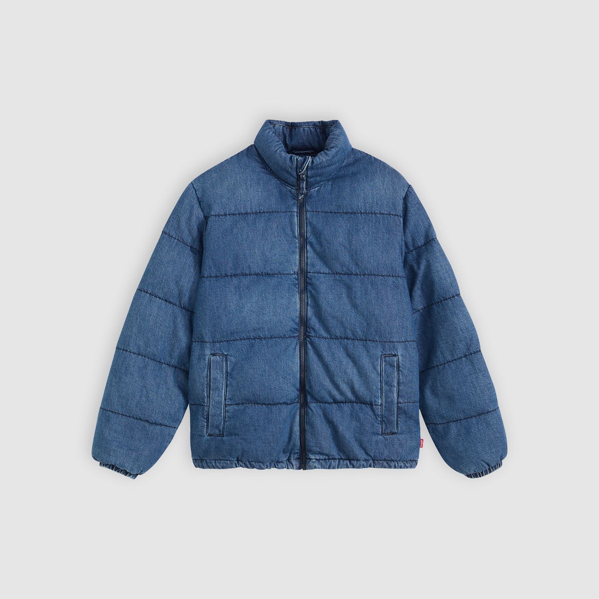 Piedmont Short Puffer Jacket — Morningside - Medium Wash