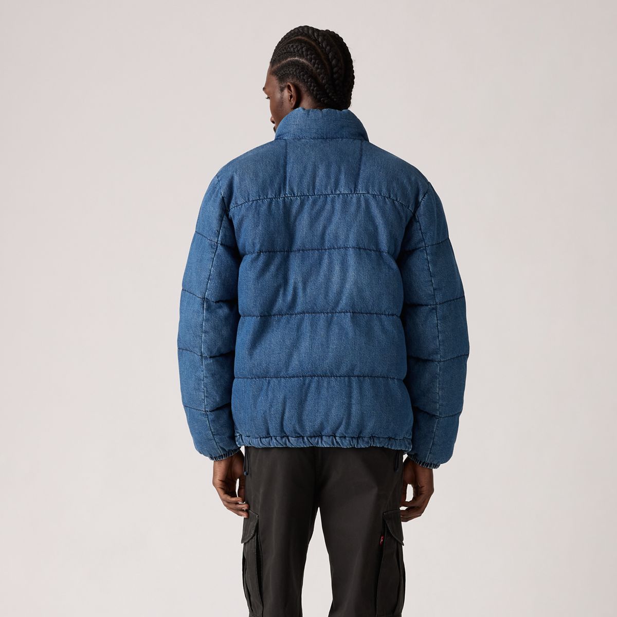 Piedmont Short Puffer Jacket — Morningside - Medium Wash