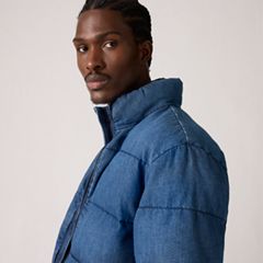 Piedmont Short Puffer Jacket — Morningside - Medium Wash 4
