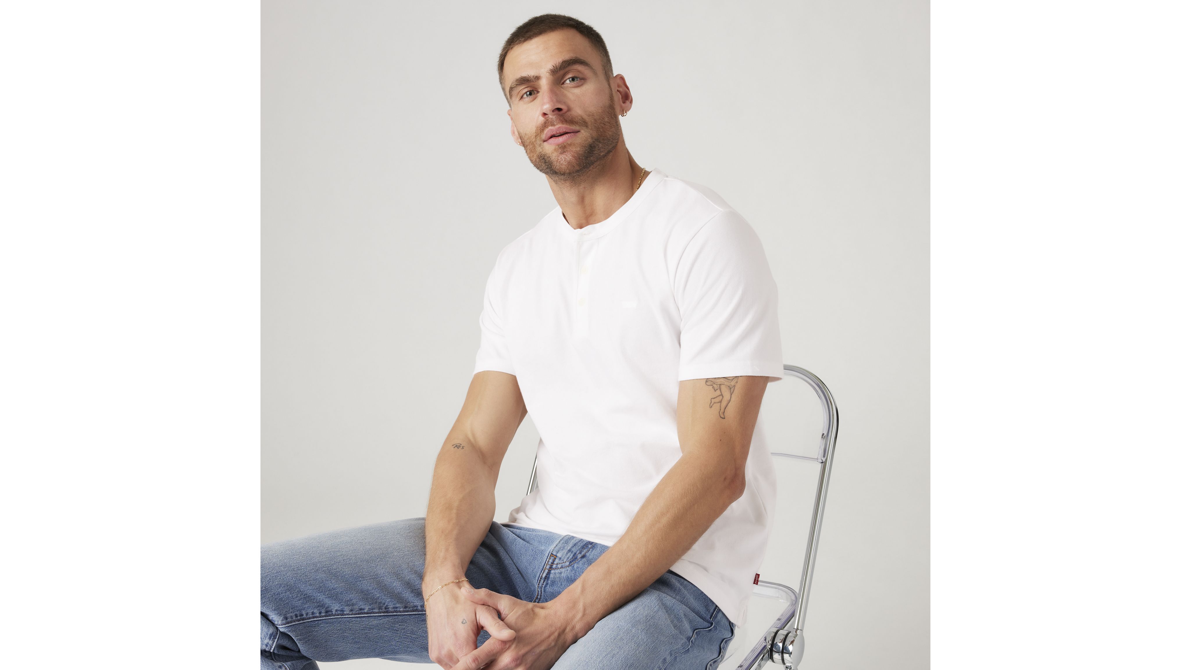 Camiseta de manga corta con botones Housemark 1