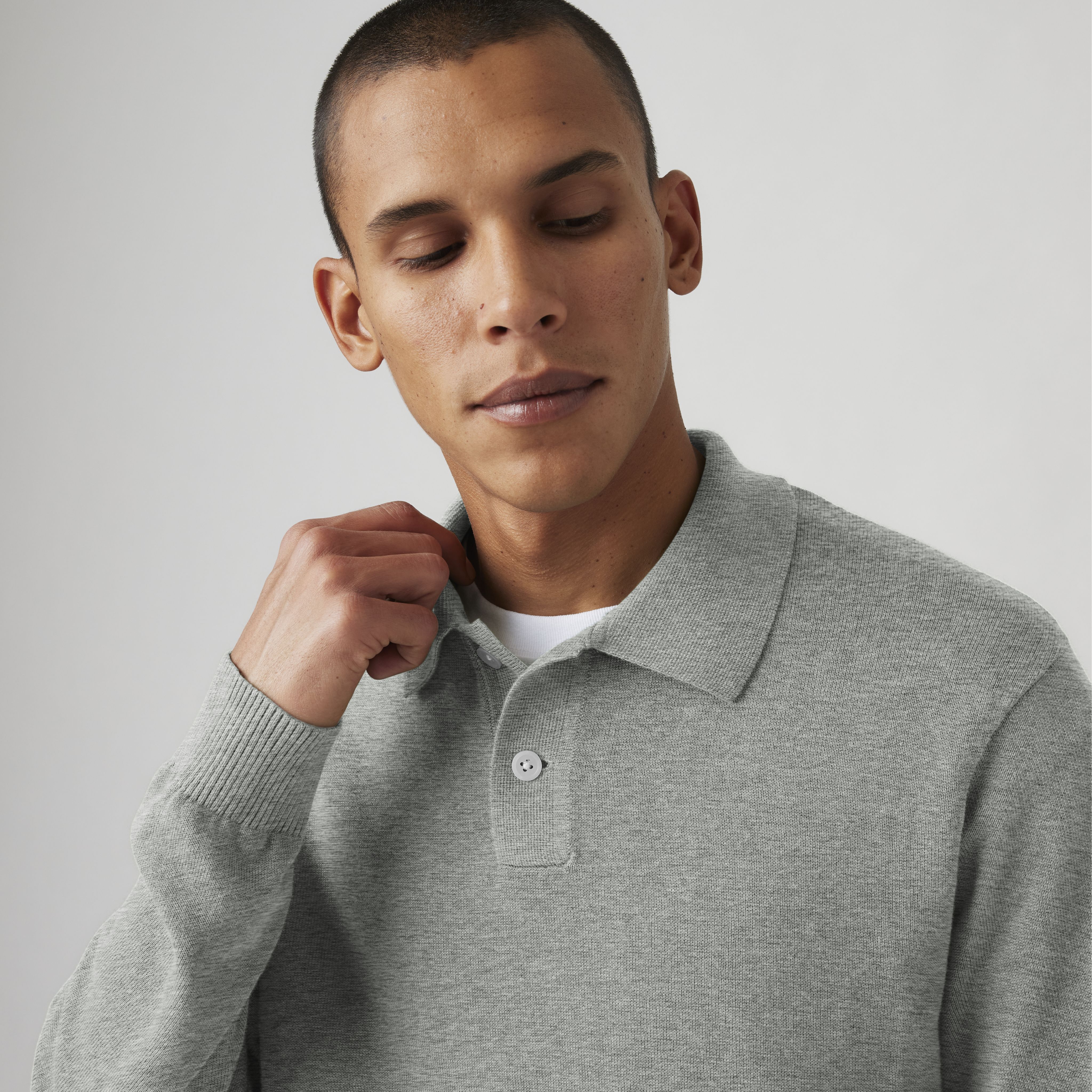 Long Sleeve Sweater Polo 2