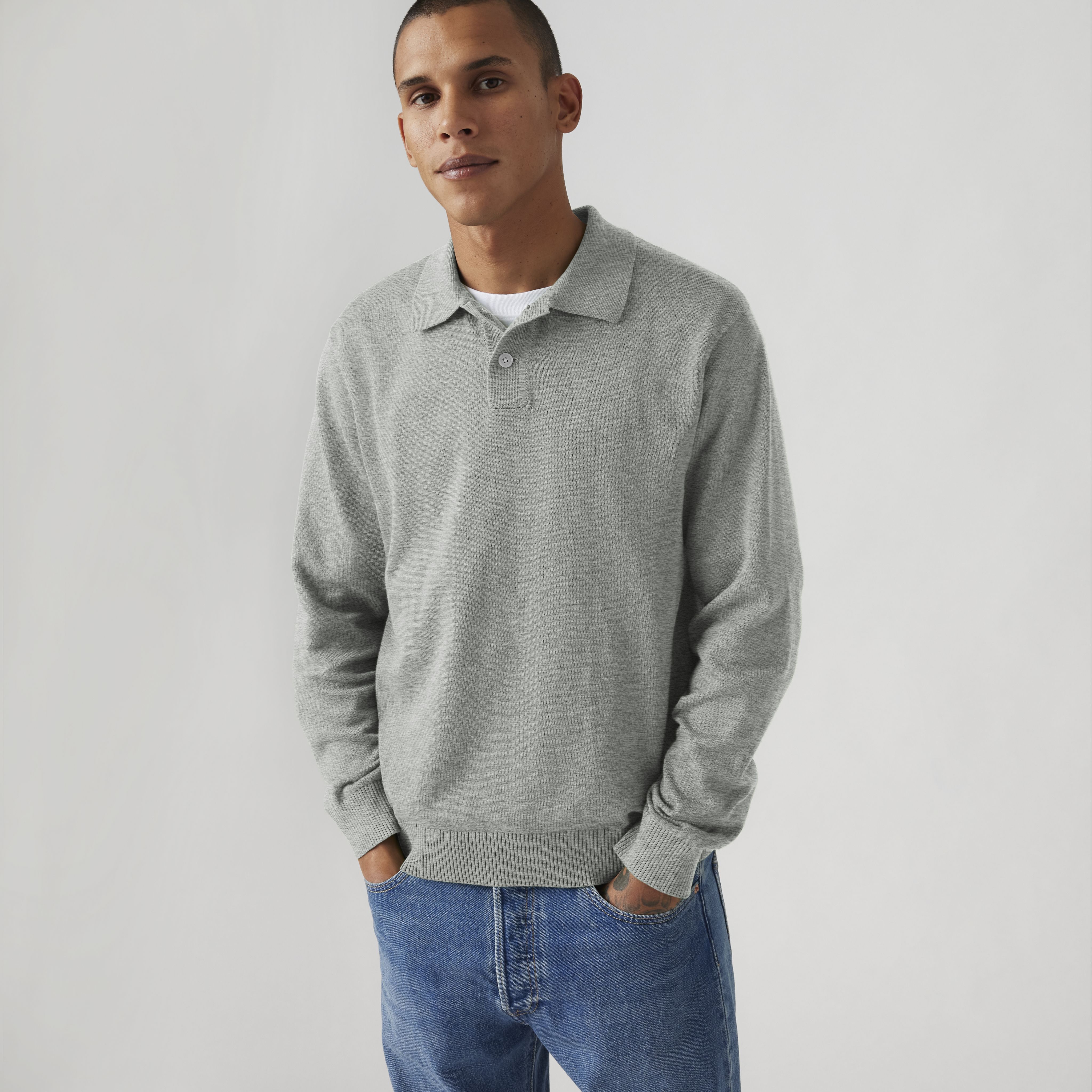 Long Sleeve Sweater Polo 1