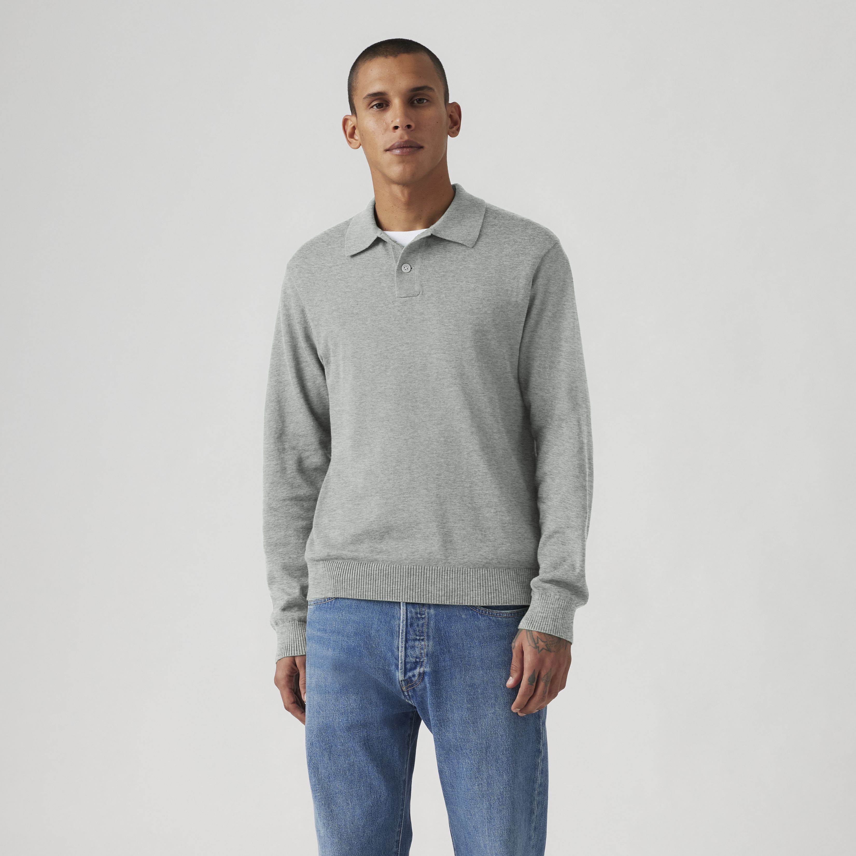Long Sleeve Sweater Polo 3