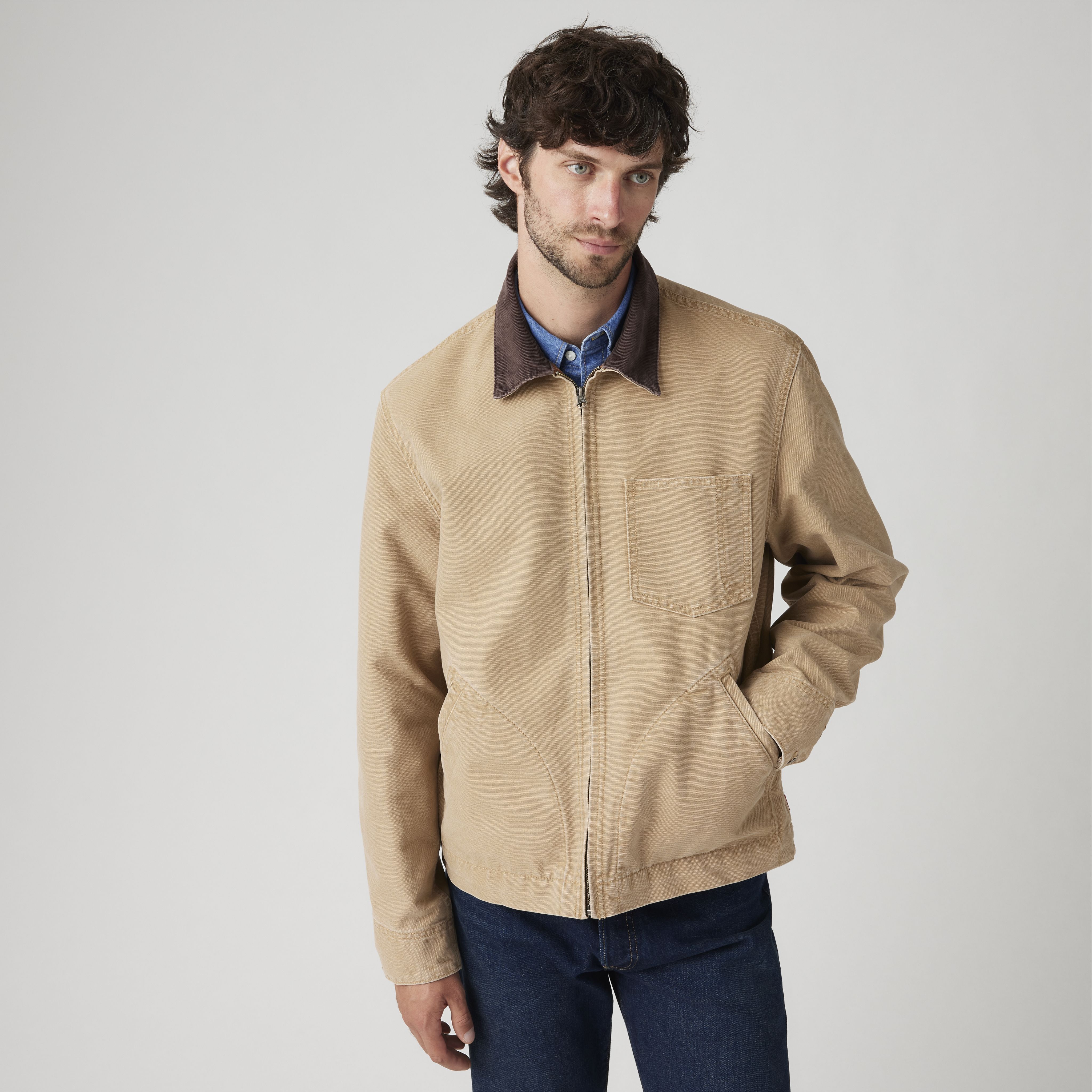 Full-zip Mechanics Jacket - White | Levi's® US