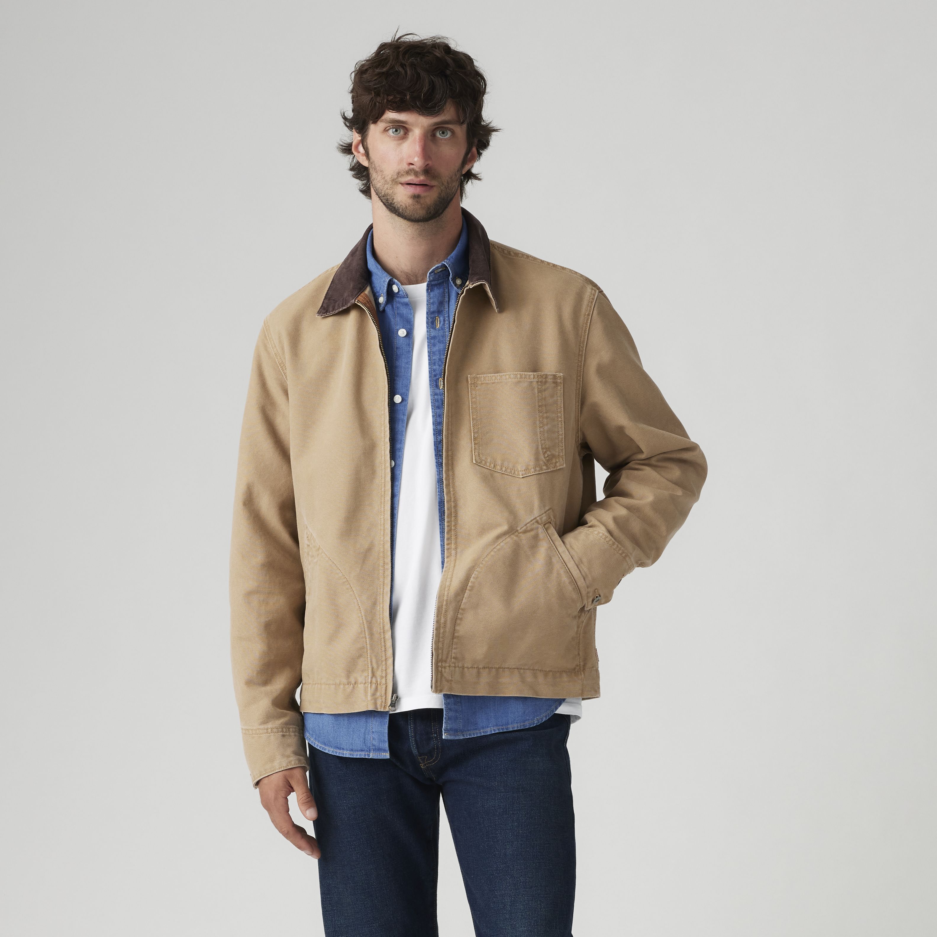Full-zip Mechanics Jacket - White | Levi's® US
