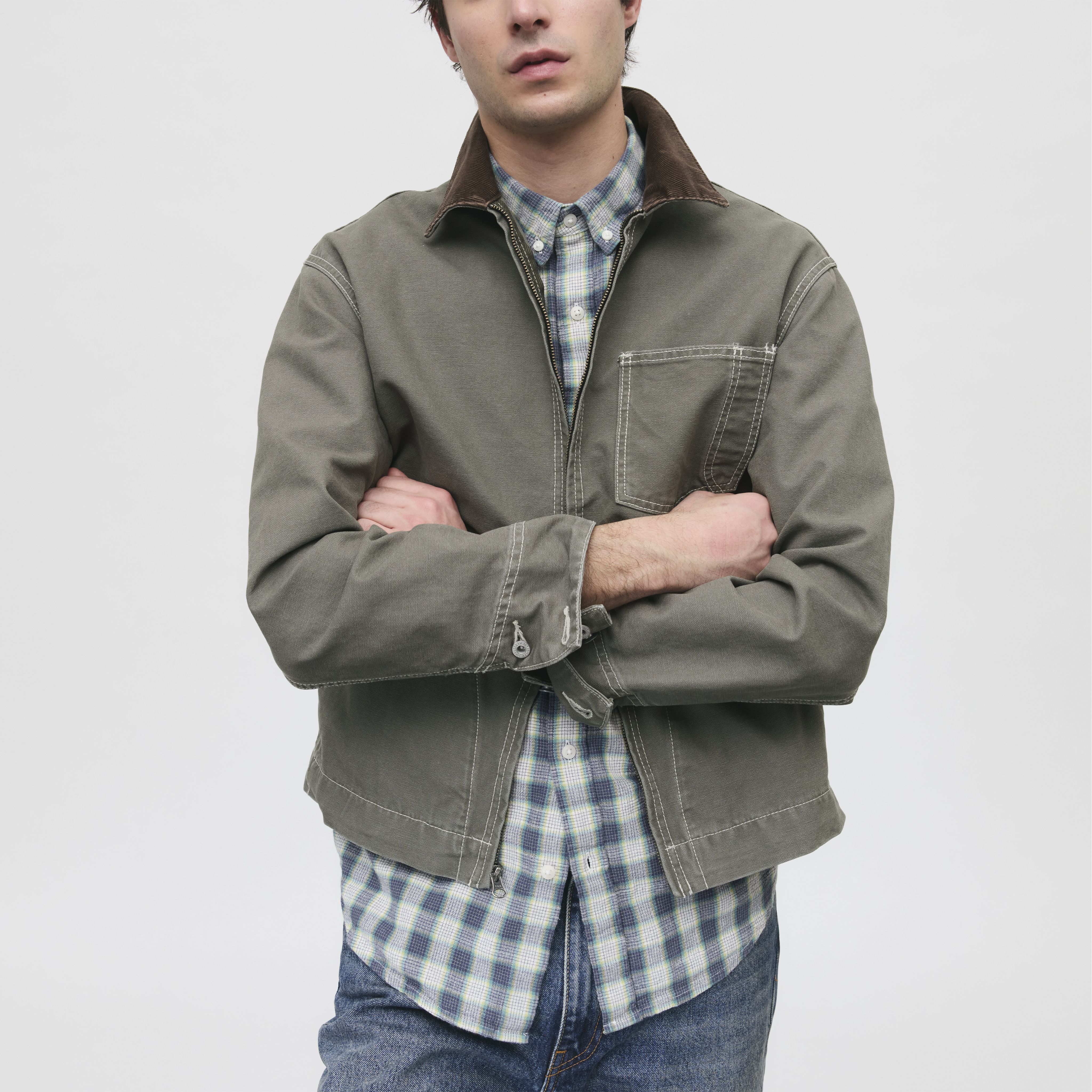 Full-Zip Mechanic Trucker Jacket 1