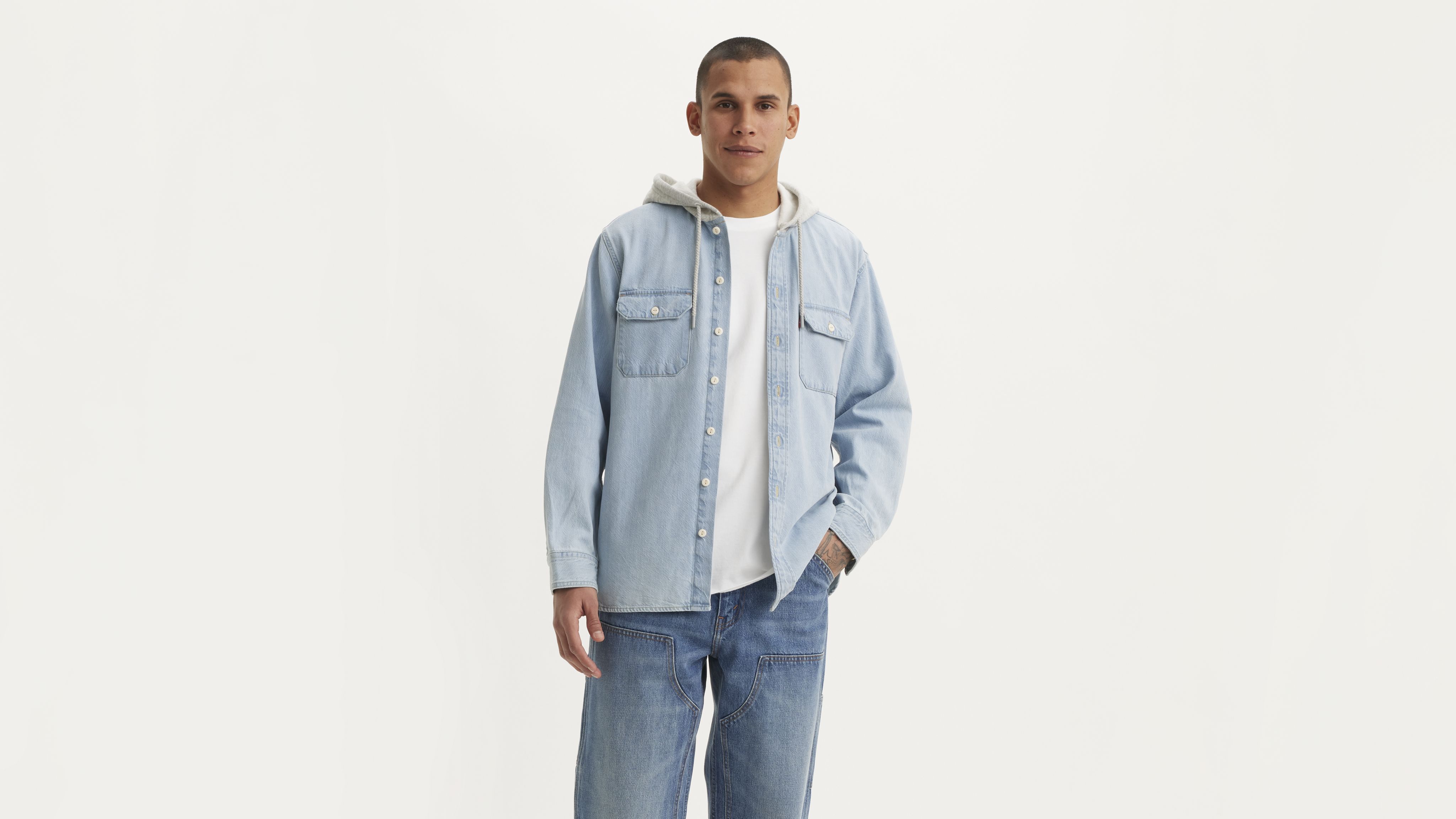 Hooded Classic Worker Shirt 1