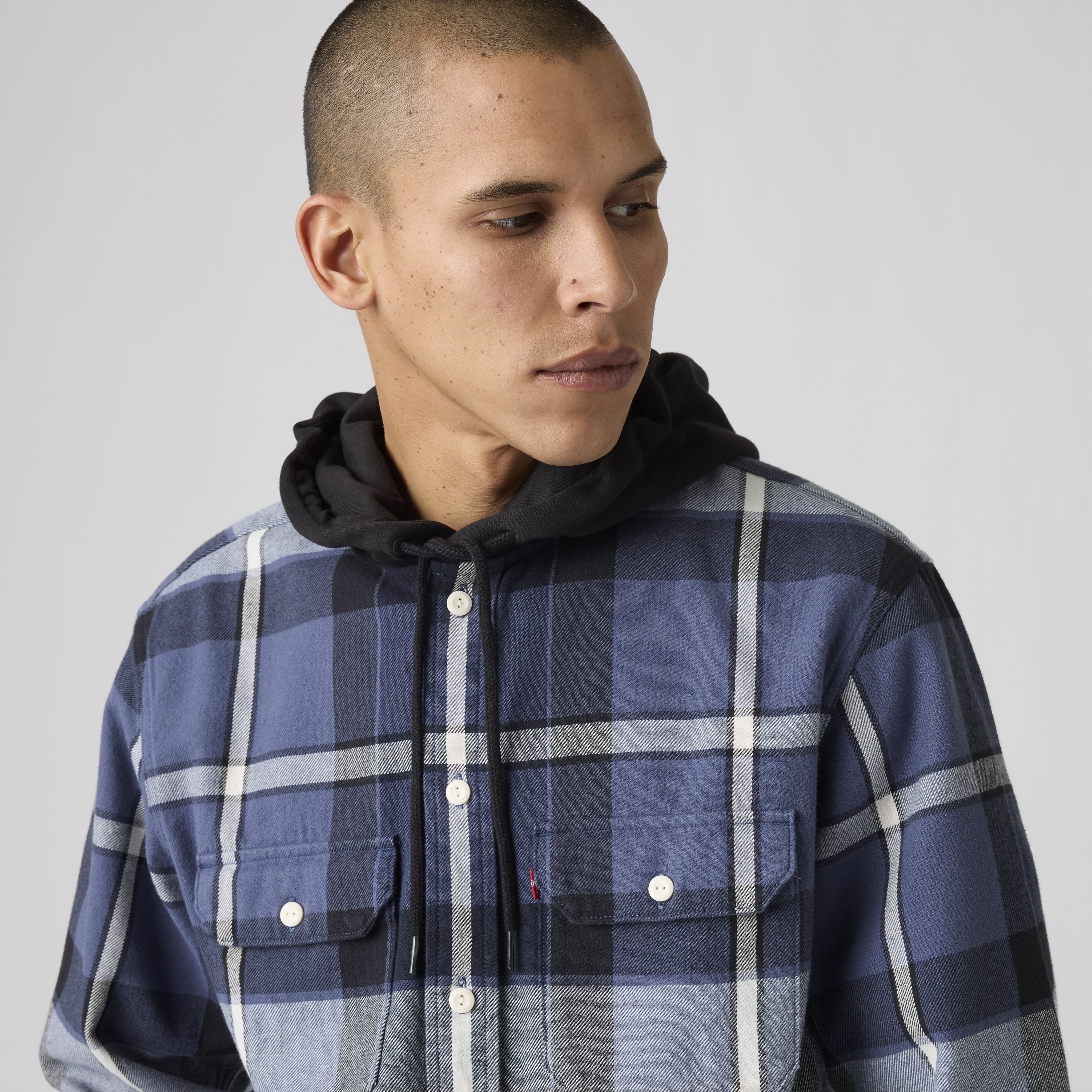 Plaid Hooded Classic Worker Shirt 4