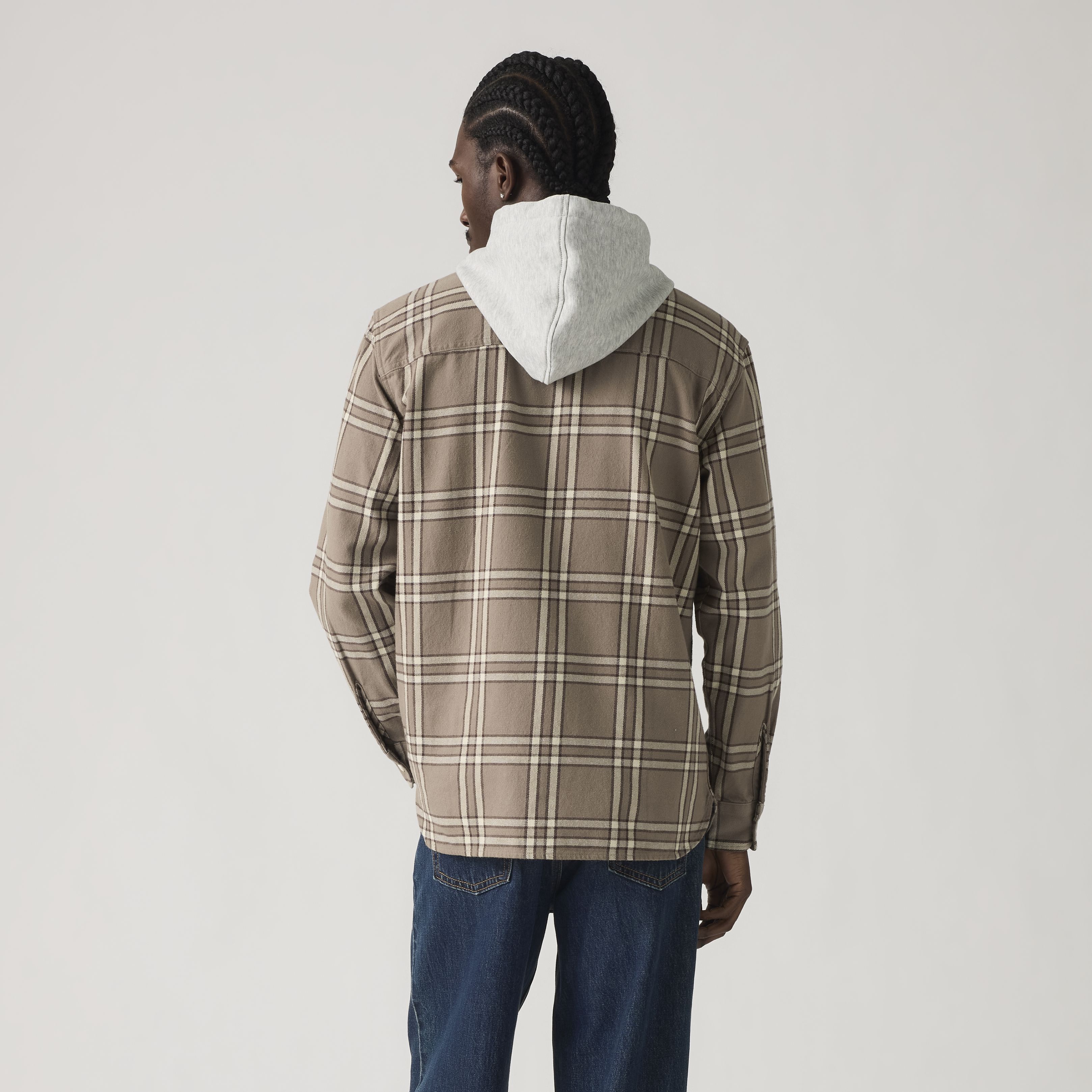 Plaid Hooded Classic Worker Shirt 3