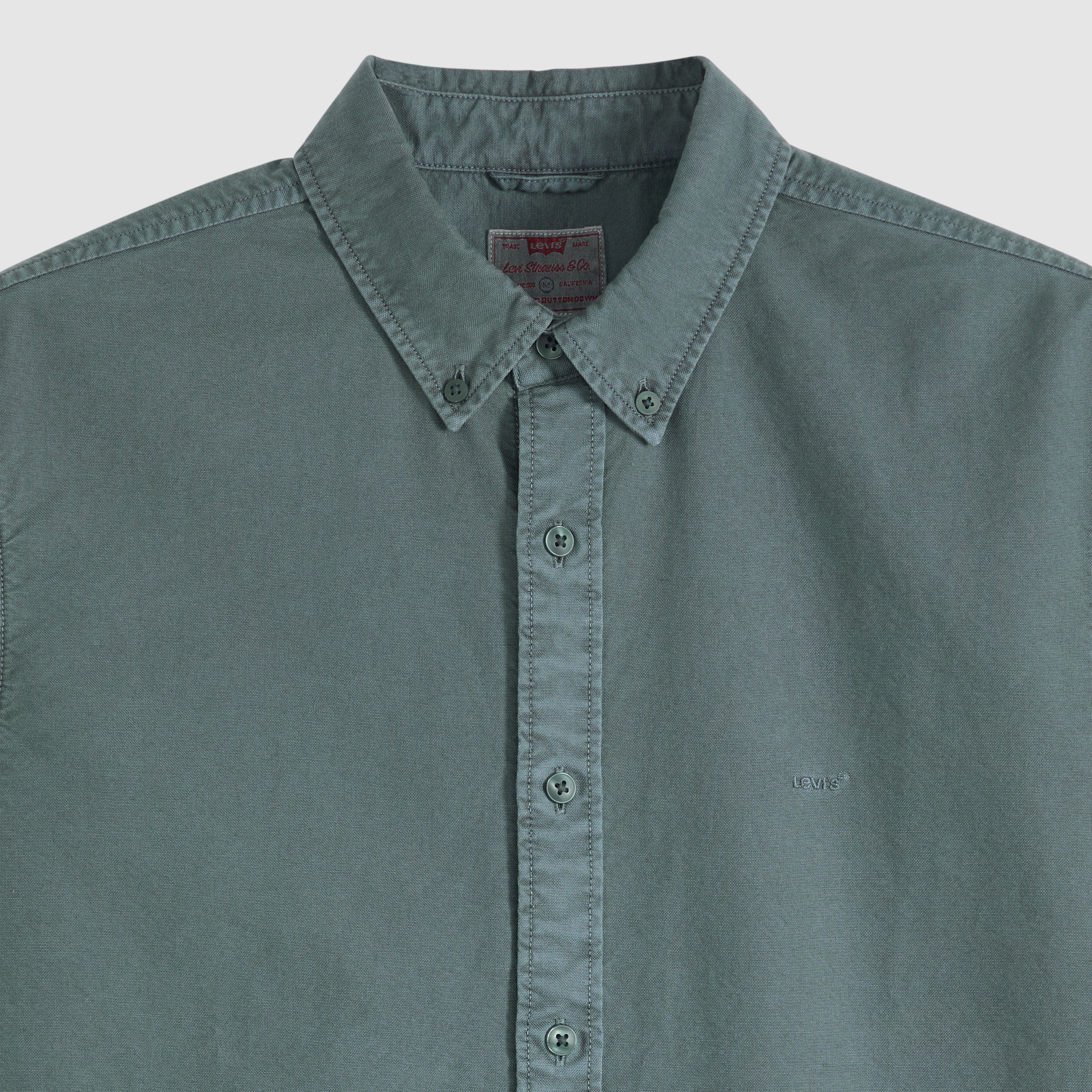 Authentic Button-Down Garment Dye Short-Sleeve Shirt 6