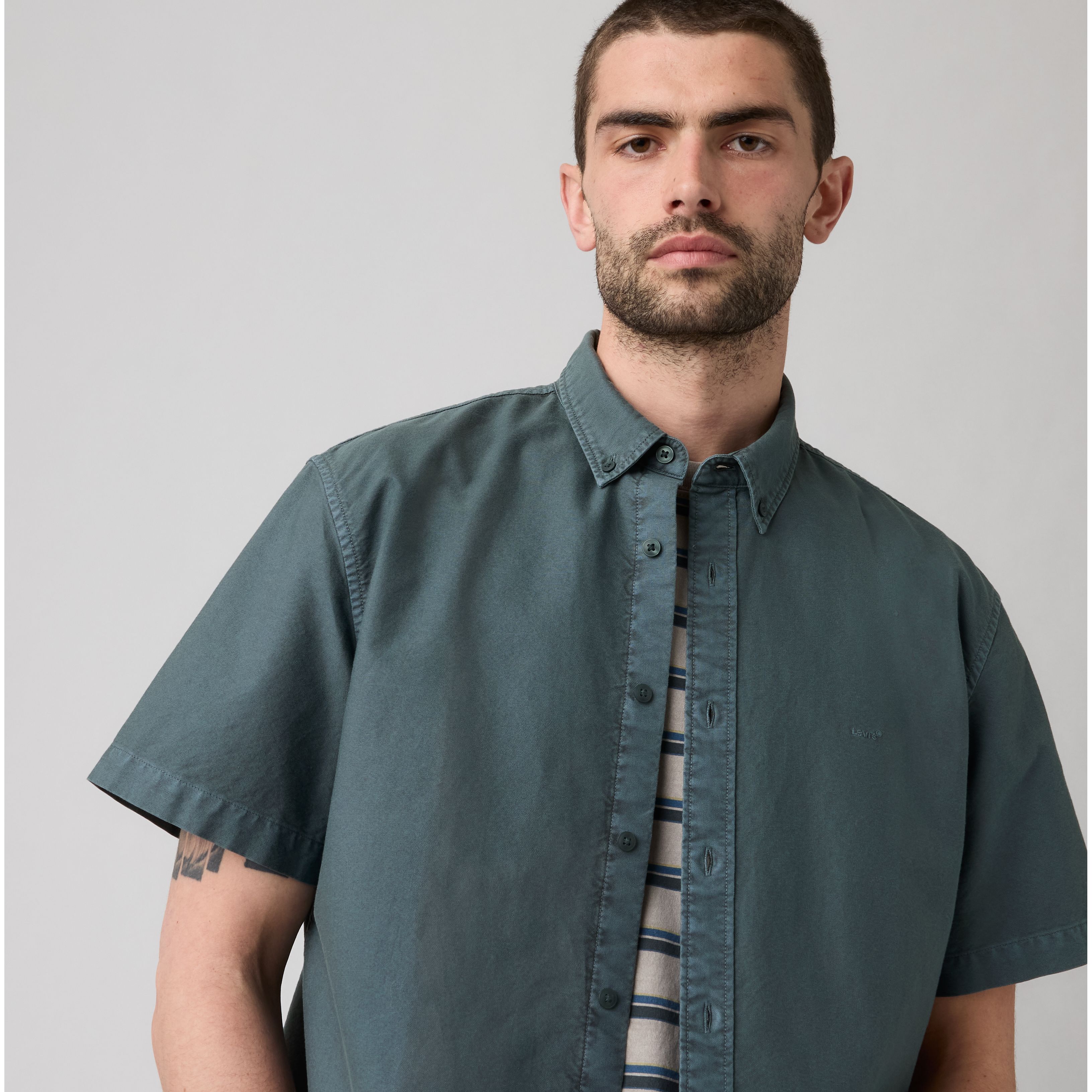 Authentic Button-Down Garment Dye Short-Sleeve Shirt 2