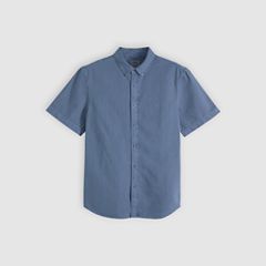 Short Sleeve Authentic Button-Down Lightweight Shirt — Vintage Indigo Gd Stripe - Blue 5