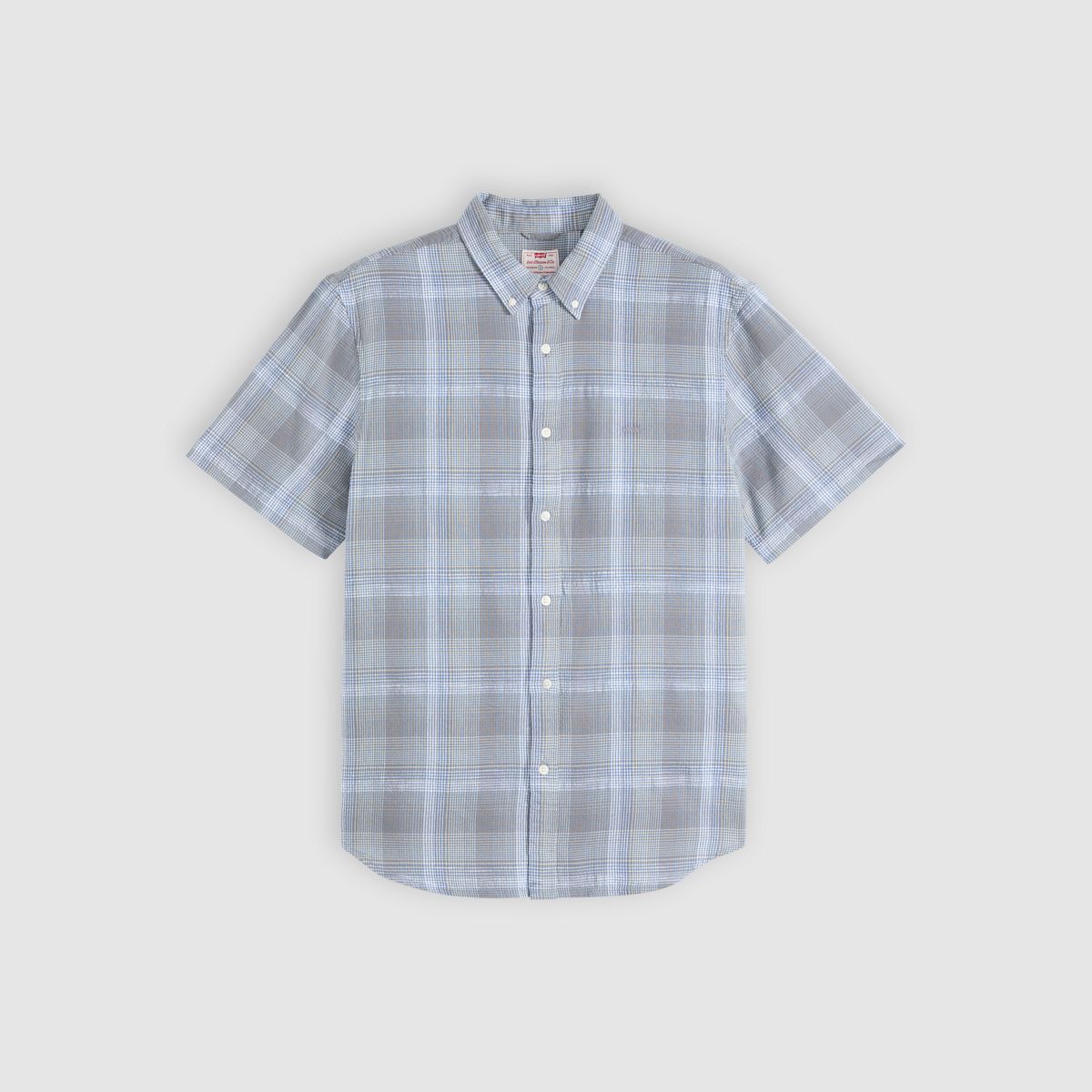 Short Sleeve Authentic Button-Down Lightweight Shirt — Bennett Plaid Moonlight Blue - Blue