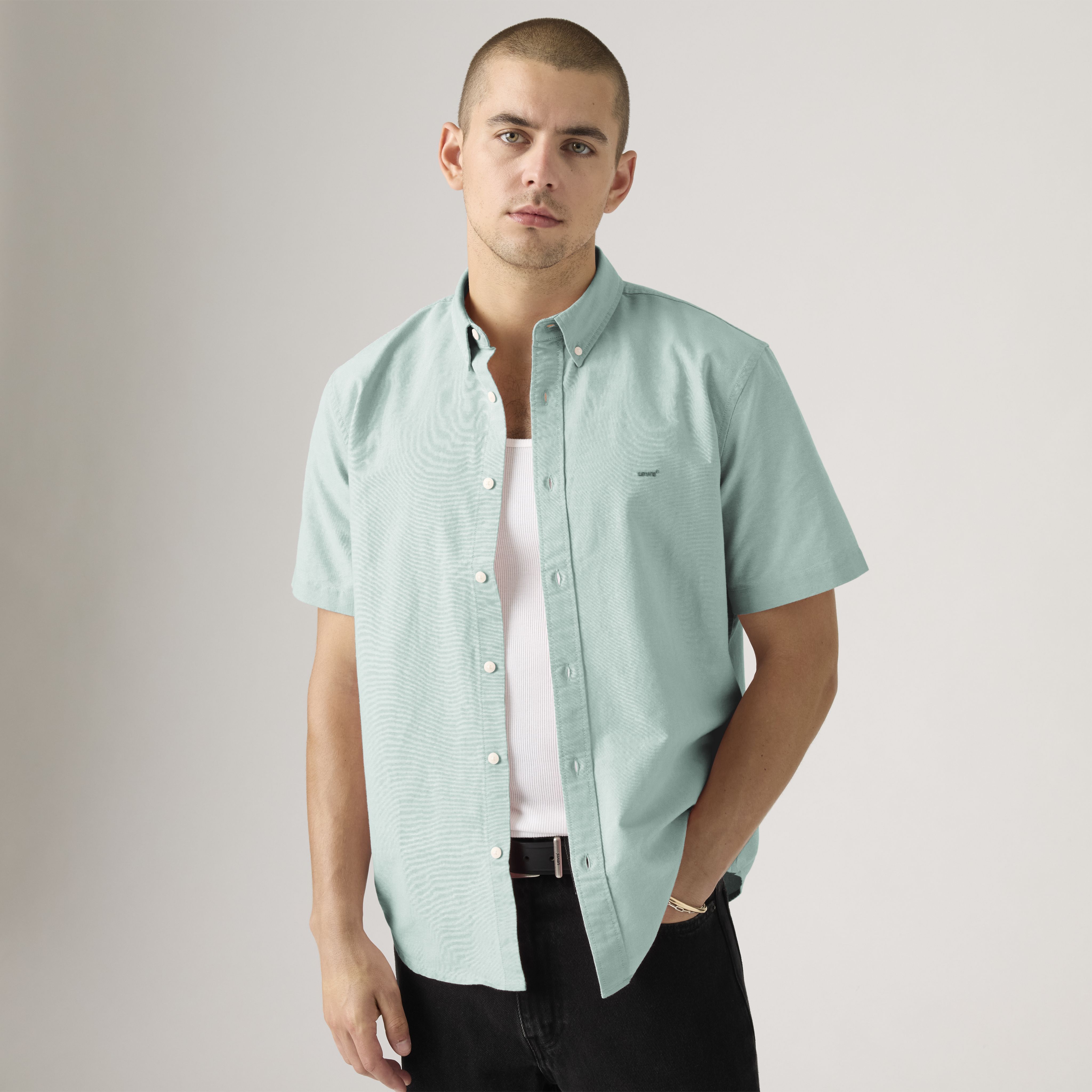 Short Sleeve Authentic Button Down Lightweight Shirt 1
