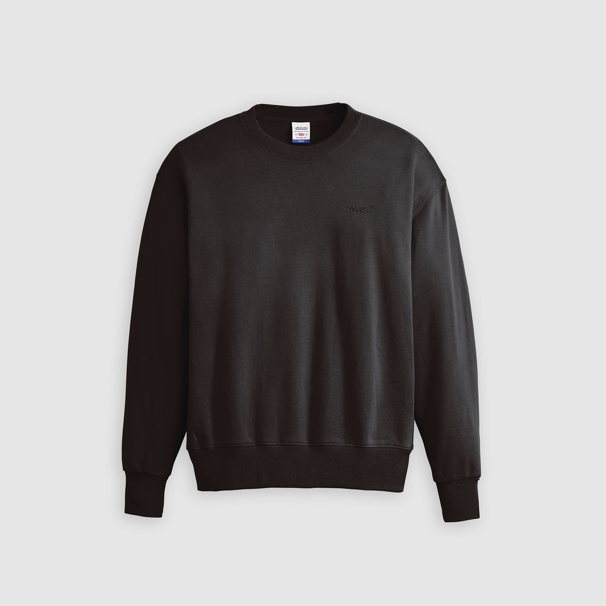 Authentic Crewneck Garment Dye Sweatshirt — Black Agate - Black