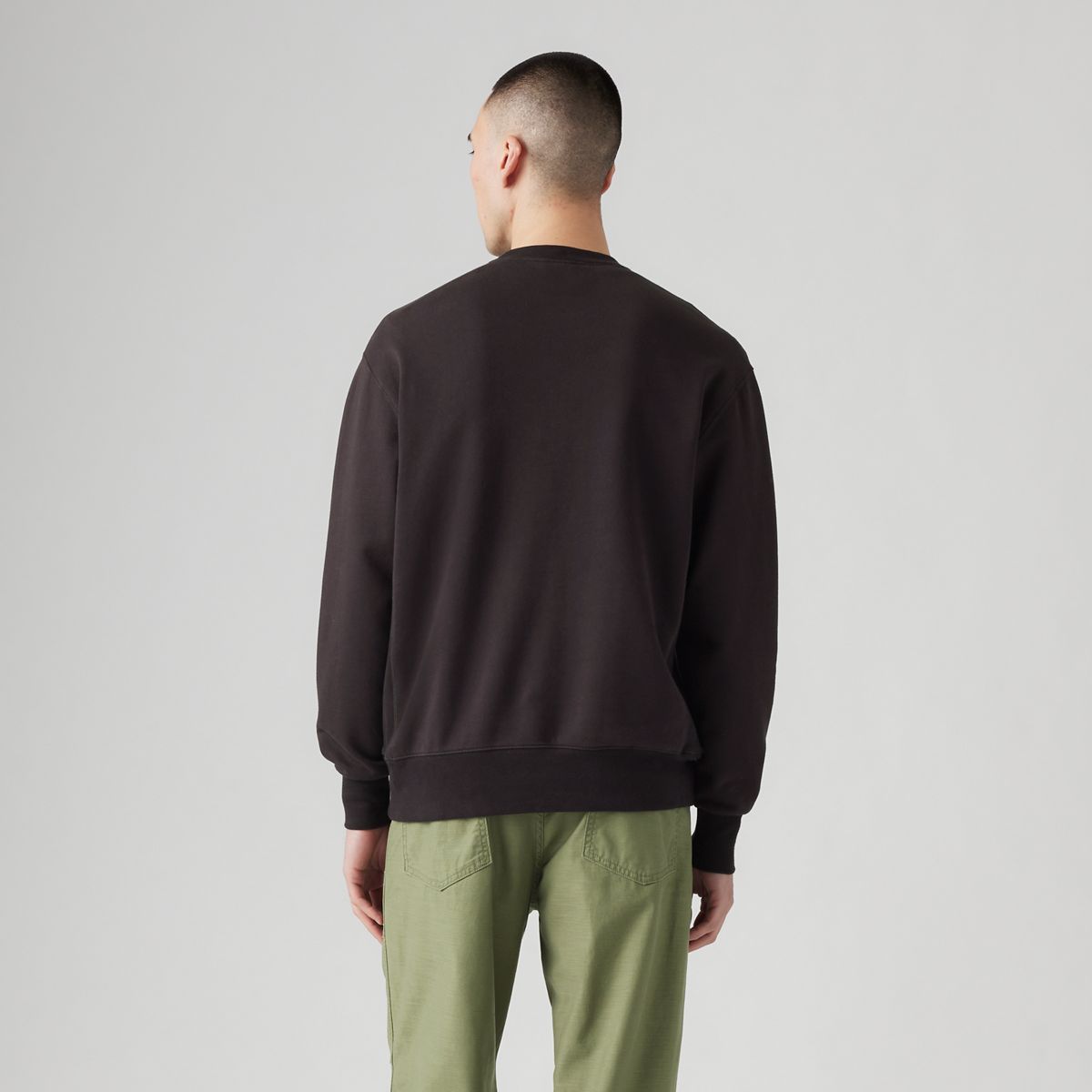 Authentic Crewneck Garment Dye Sweatshirt — Black Agate - Black