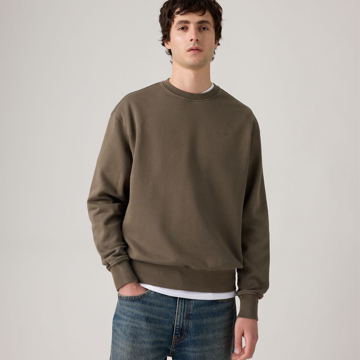 Authentic Crewneck Garment Dye Sweatshirt — Garment Dye H225 Maitake Brown - Brown