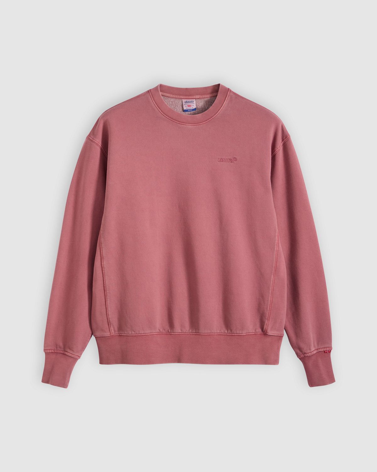 Authentic Crewneck Garment Dye Sweatshirt — Garment Dye Roan Rouge - Red