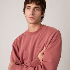 Authentic Crewneck Garment Dye Sweatshirt — Garment Dye Roan Rouge - Red 2