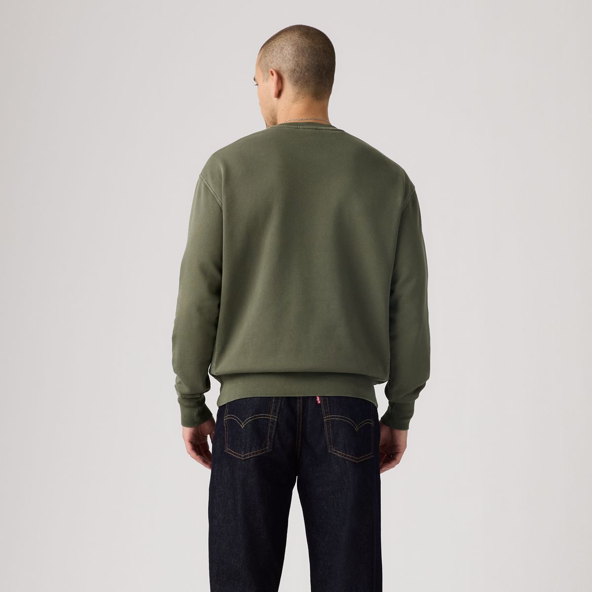 Authentic Crewneck Garment Dye Sweatshirt — Garment Dye Kambaba - Green