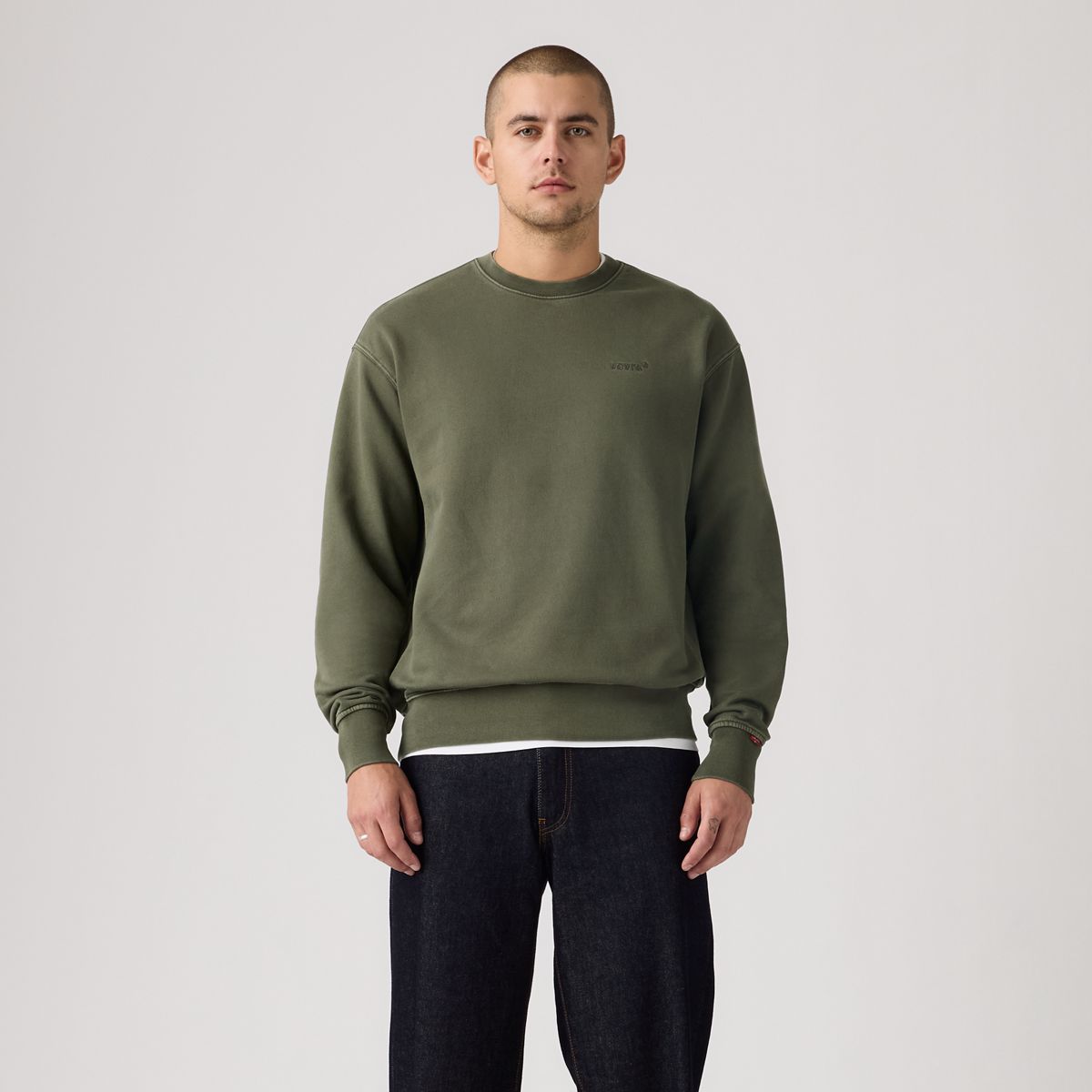 Authentic Crewneck Garment Dye Sweatshirt — Garment Dye Kambaba - Green