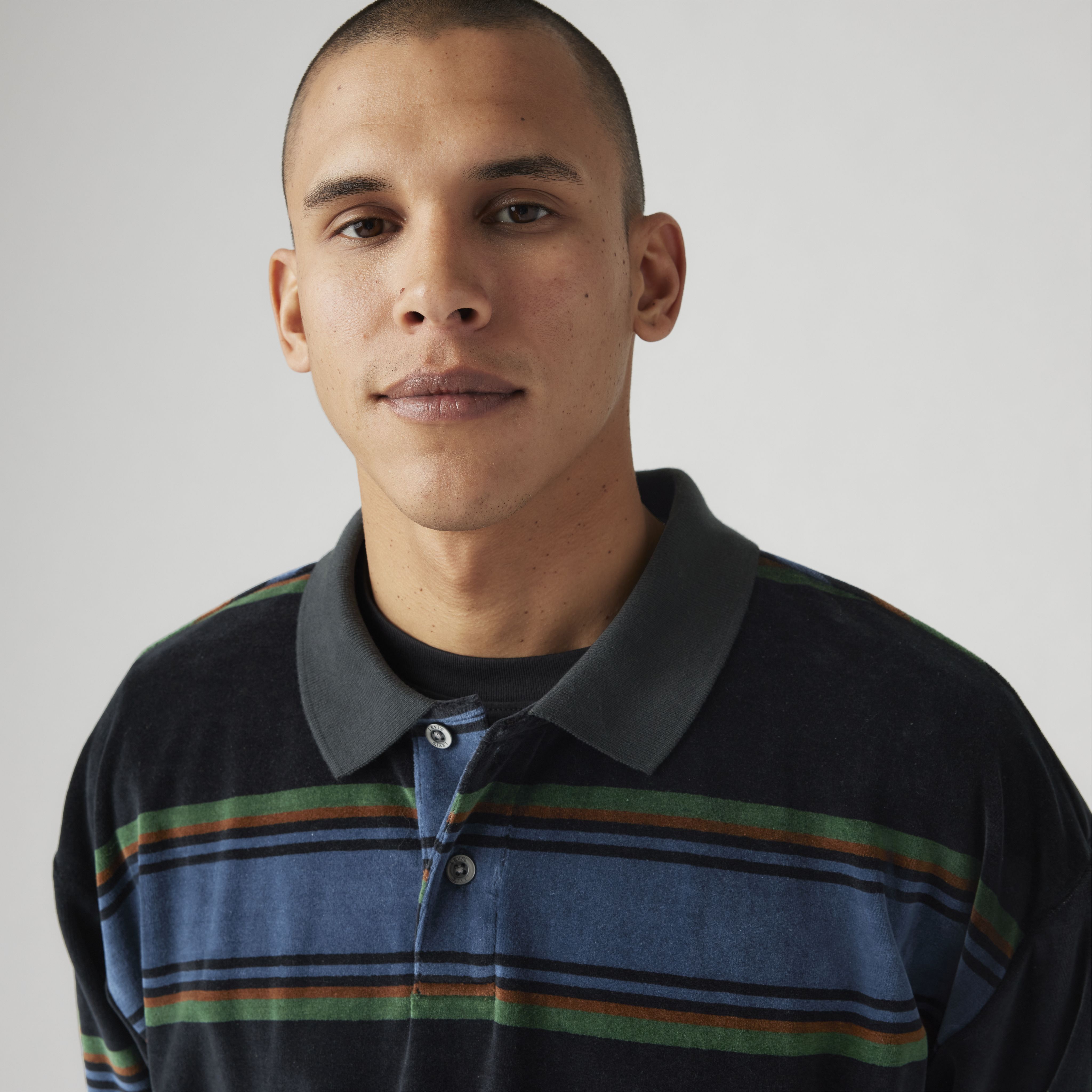 Velour Rugby Polo Sweatshirt 4