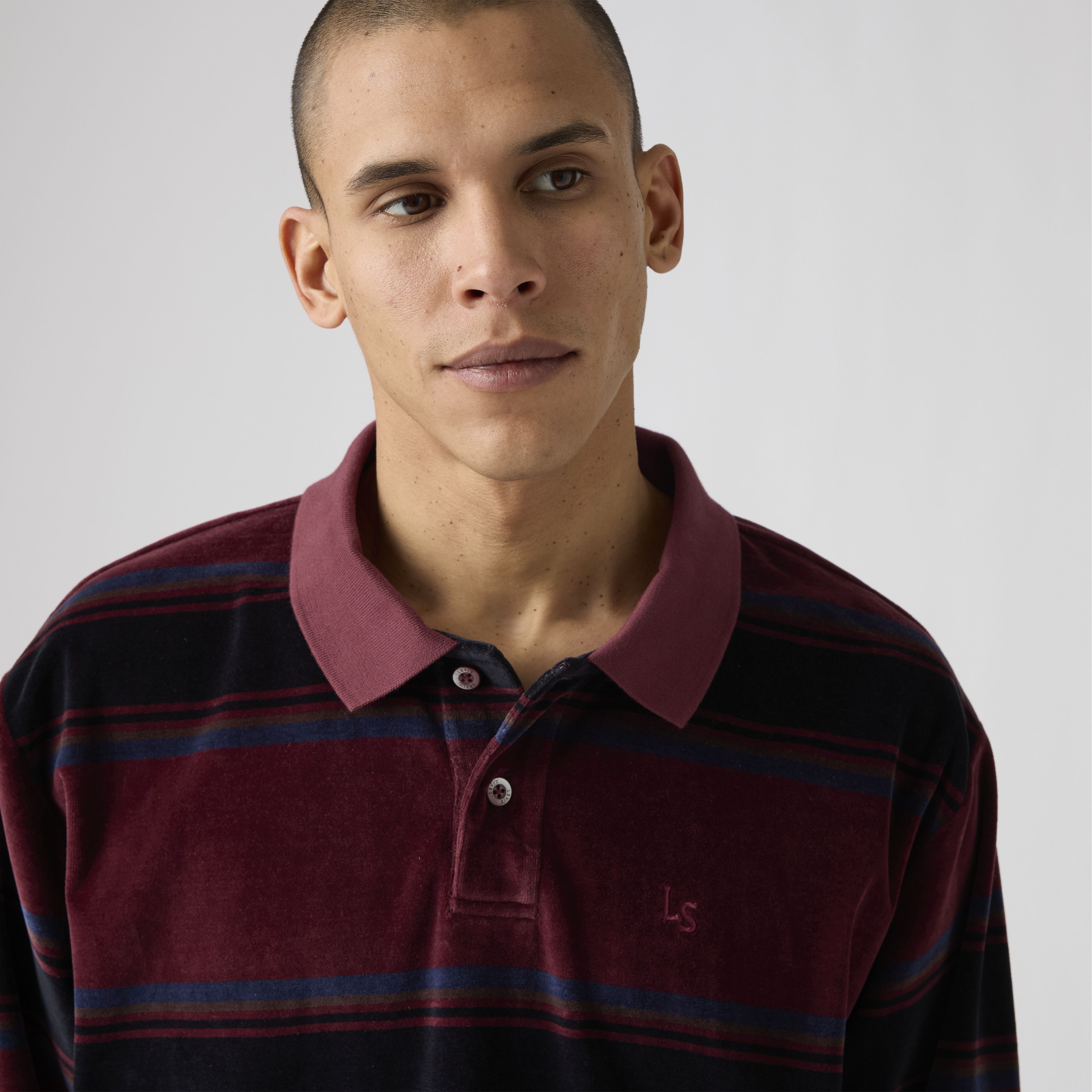 Velour Rugby Polo Sweatshirt 4