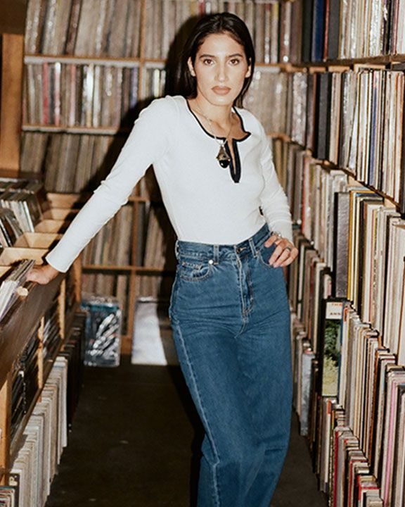 Portraits of ABIR in a record store.