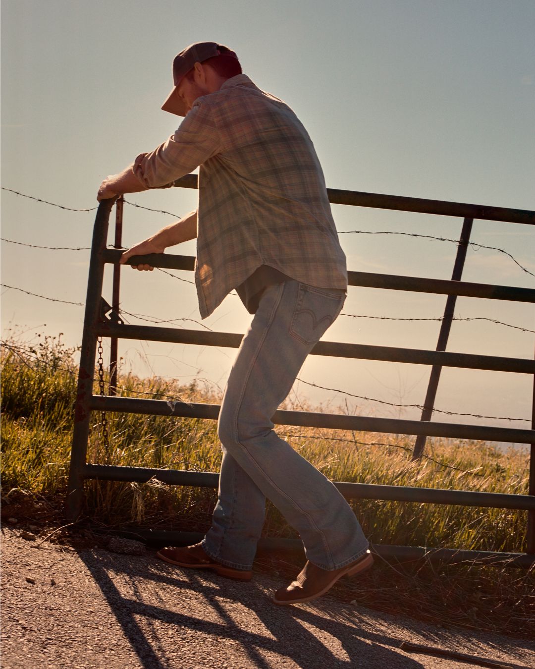 Model in western fit jeans