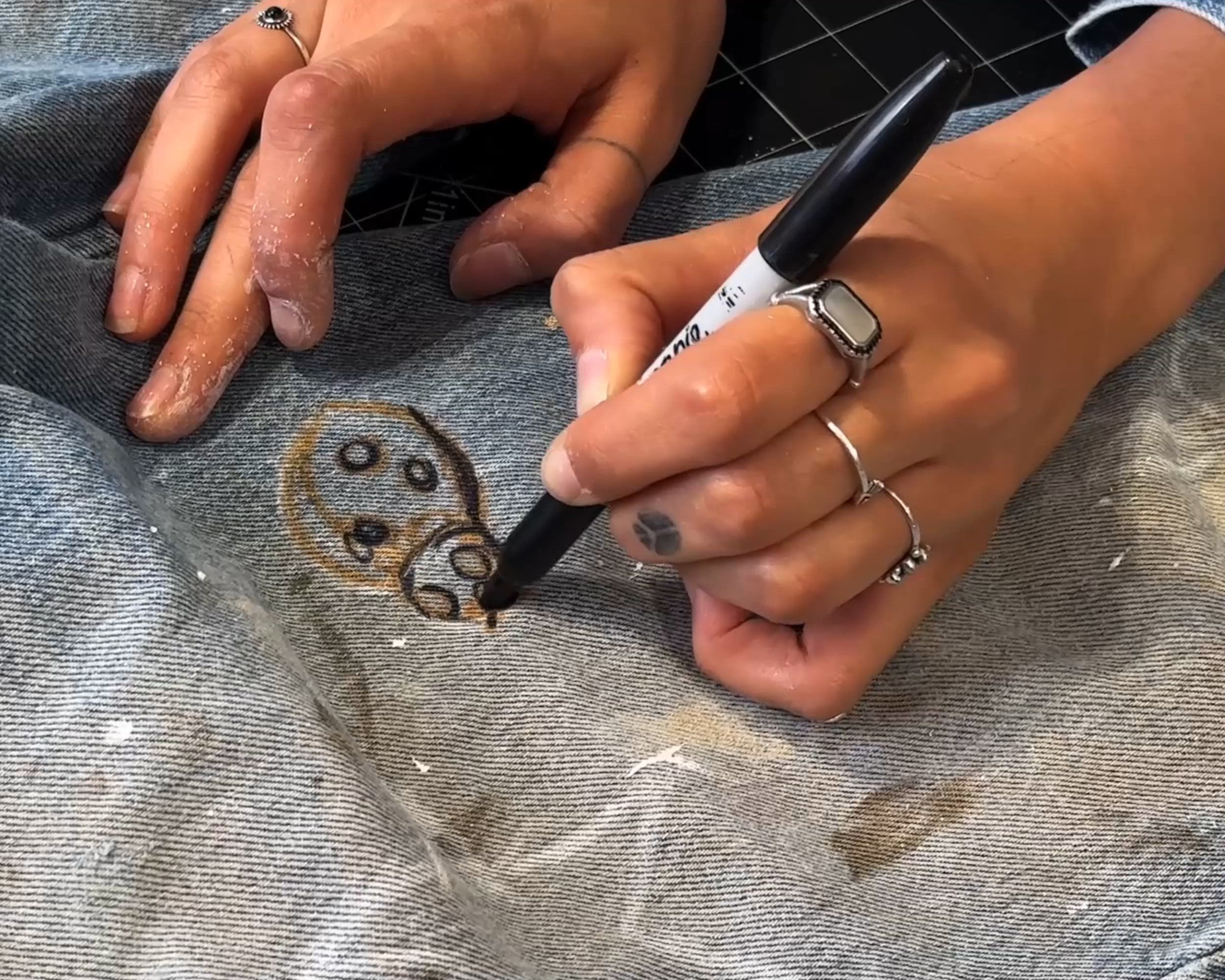 Define with Black Fabric Marker