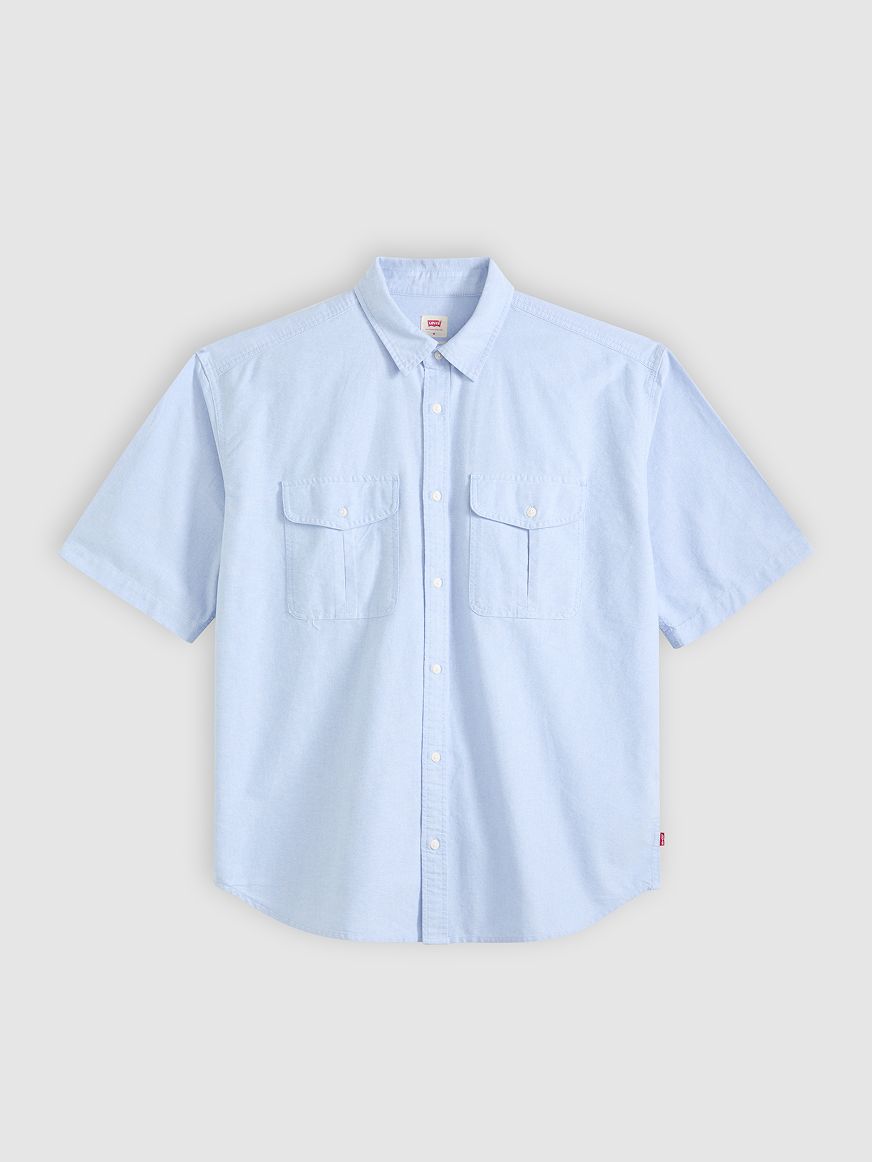 Image of Short-sleeve Pacifica Loose Oxford Shirt