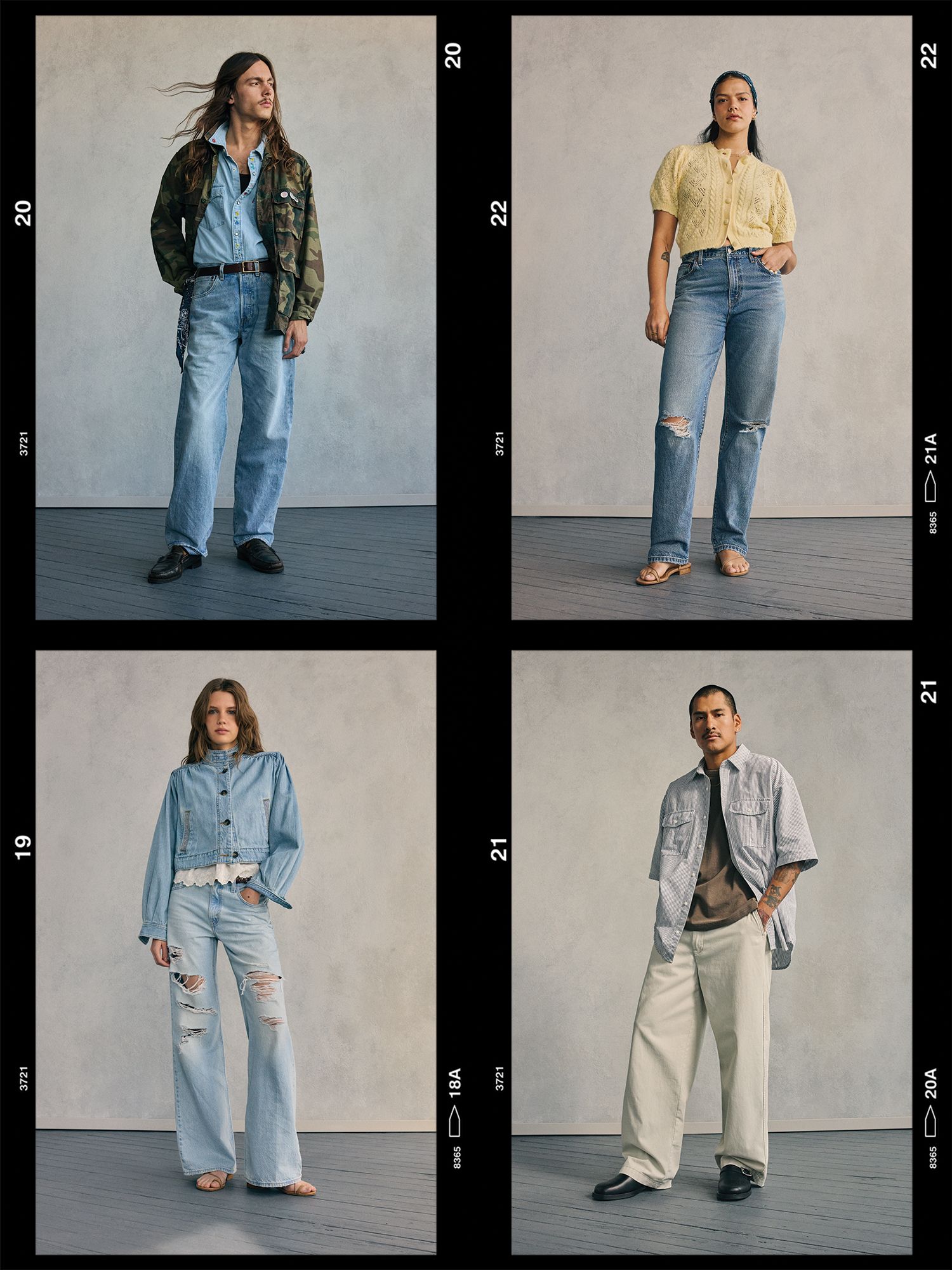 Models in spring lookbook fits