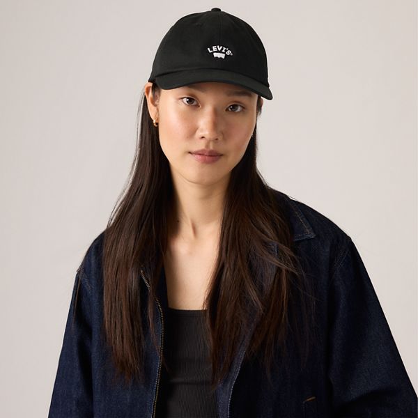 Lazy Girl Logo Cap — Caviar Twill - Black