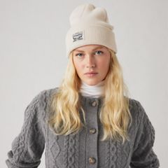 Backpatch Beanie — Cream - White 1
