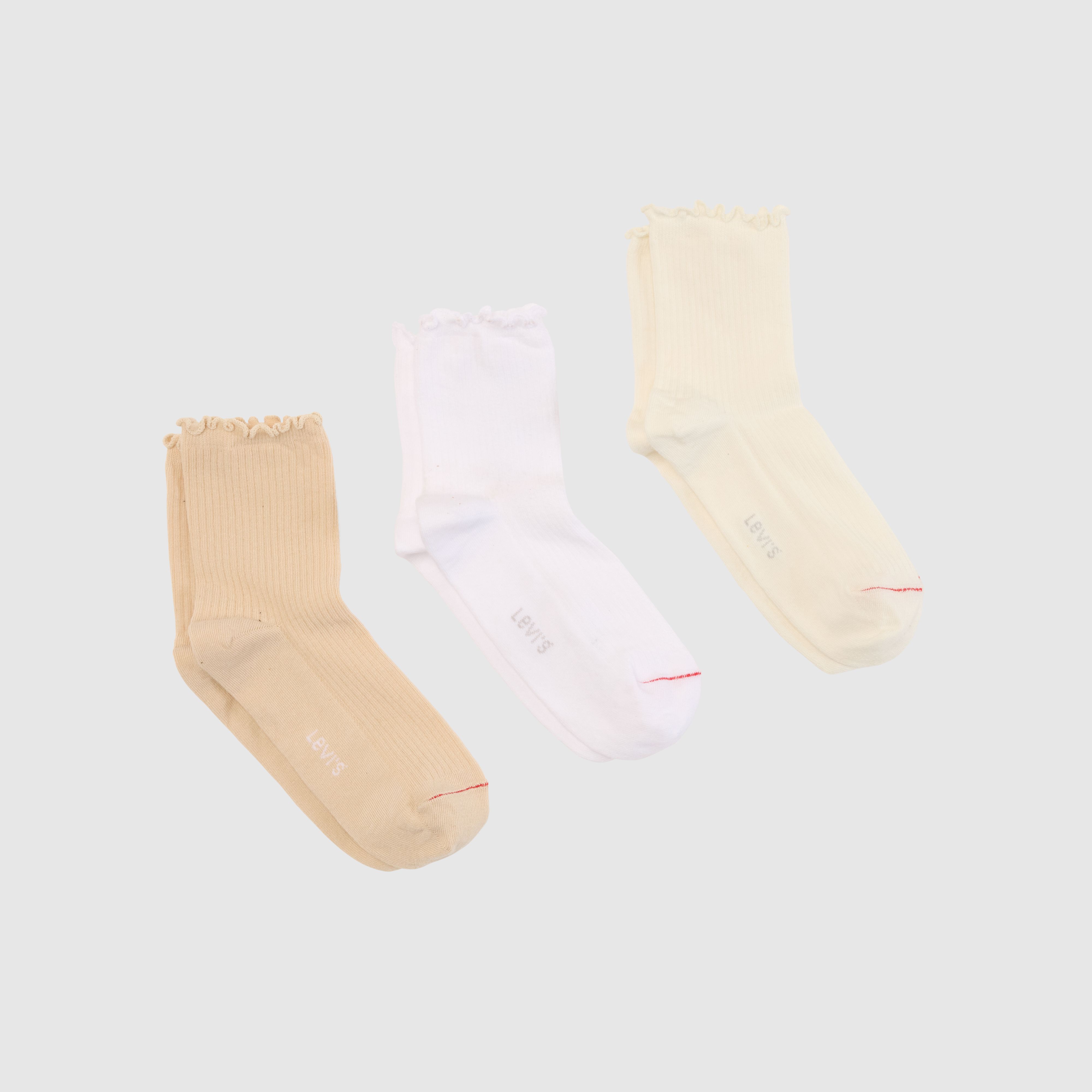 Levi's Short Cut Lettuce Socks (3 Pack) In Multi