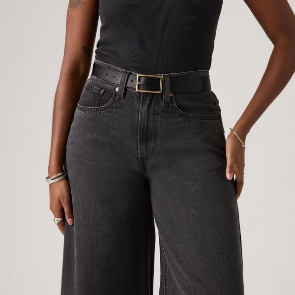 Women's Buckle Belt — Caviar - Black