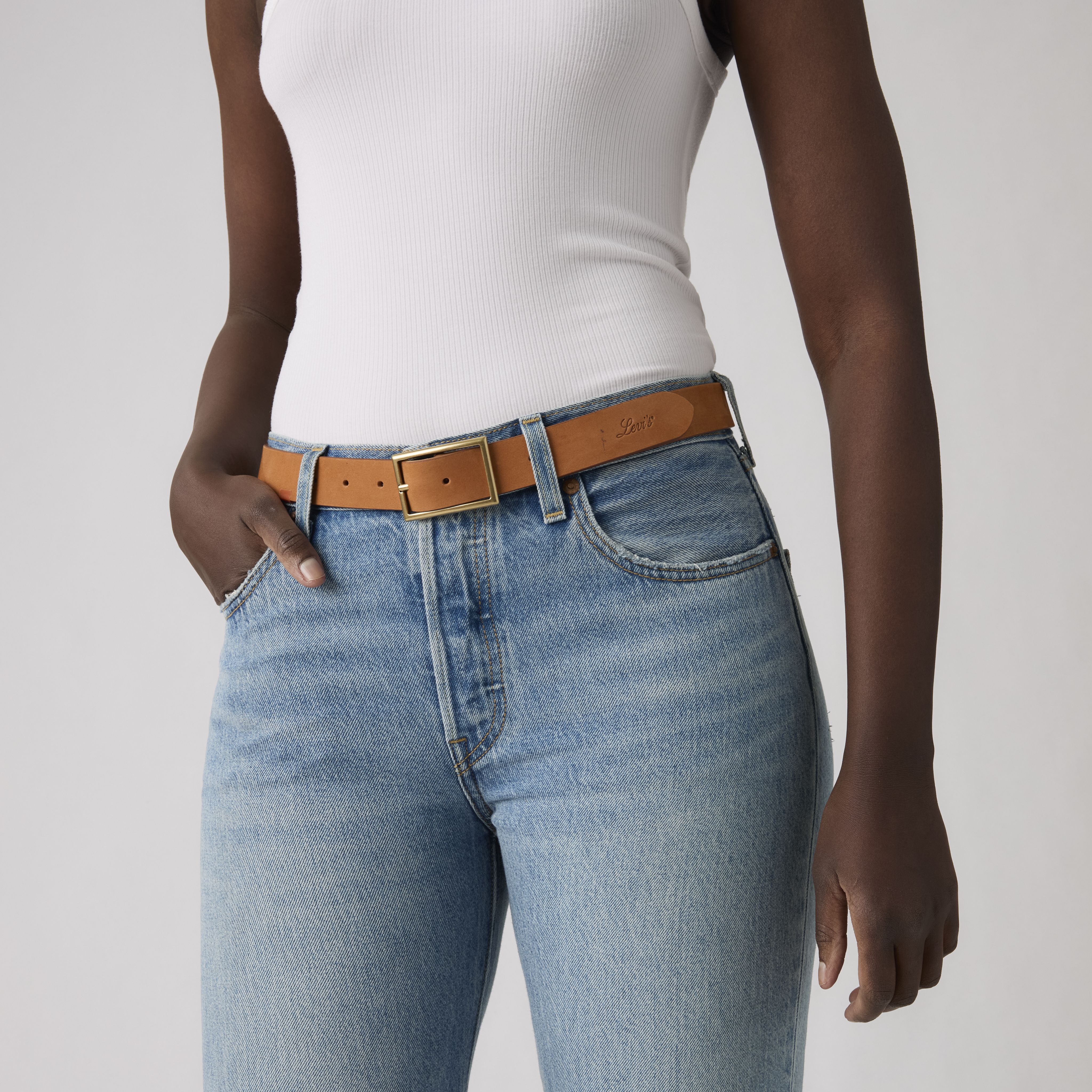 Rectangle Buckle Belt 1