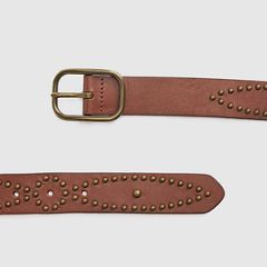 Studded Western Belt — Tobacco Brown - Brown 3