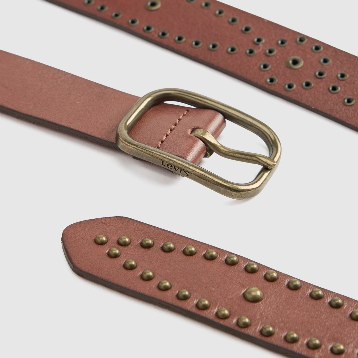 Studded Western Belt — Tobacco Brown - Brown