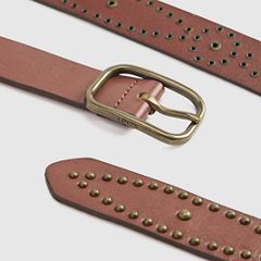 Studded Western Belt — Tobacco Brown - Brown 4
