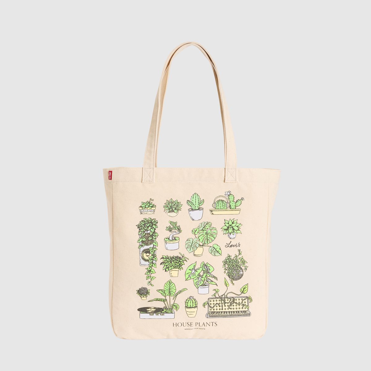 Everyday Graphic Tote — House Plants Green Green - Green