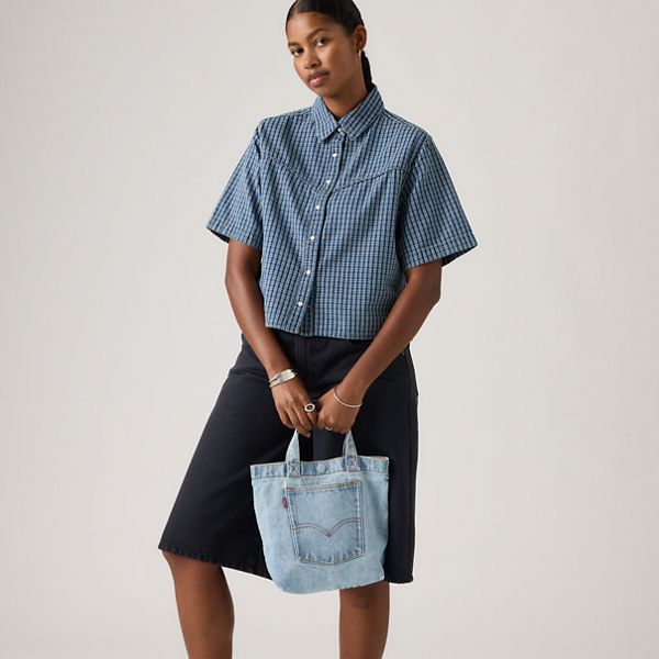 Mini Tote Bag — Ocean - Light Wash
