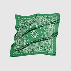 Satin Bandana — Eden - Green 3