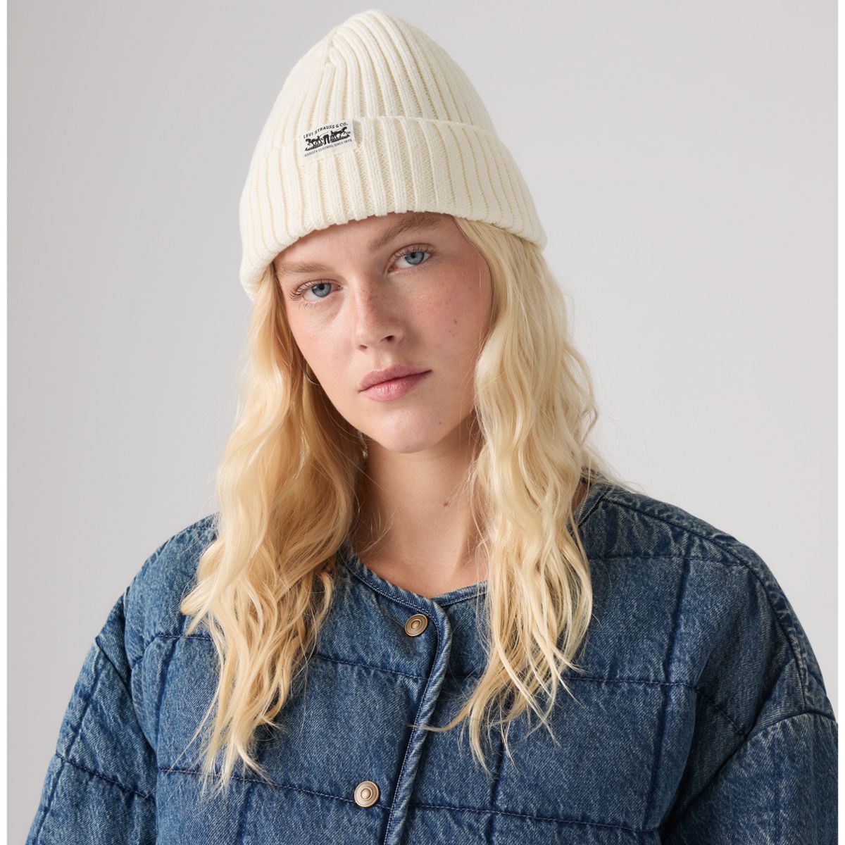 Sunset Beanie — Egret - White