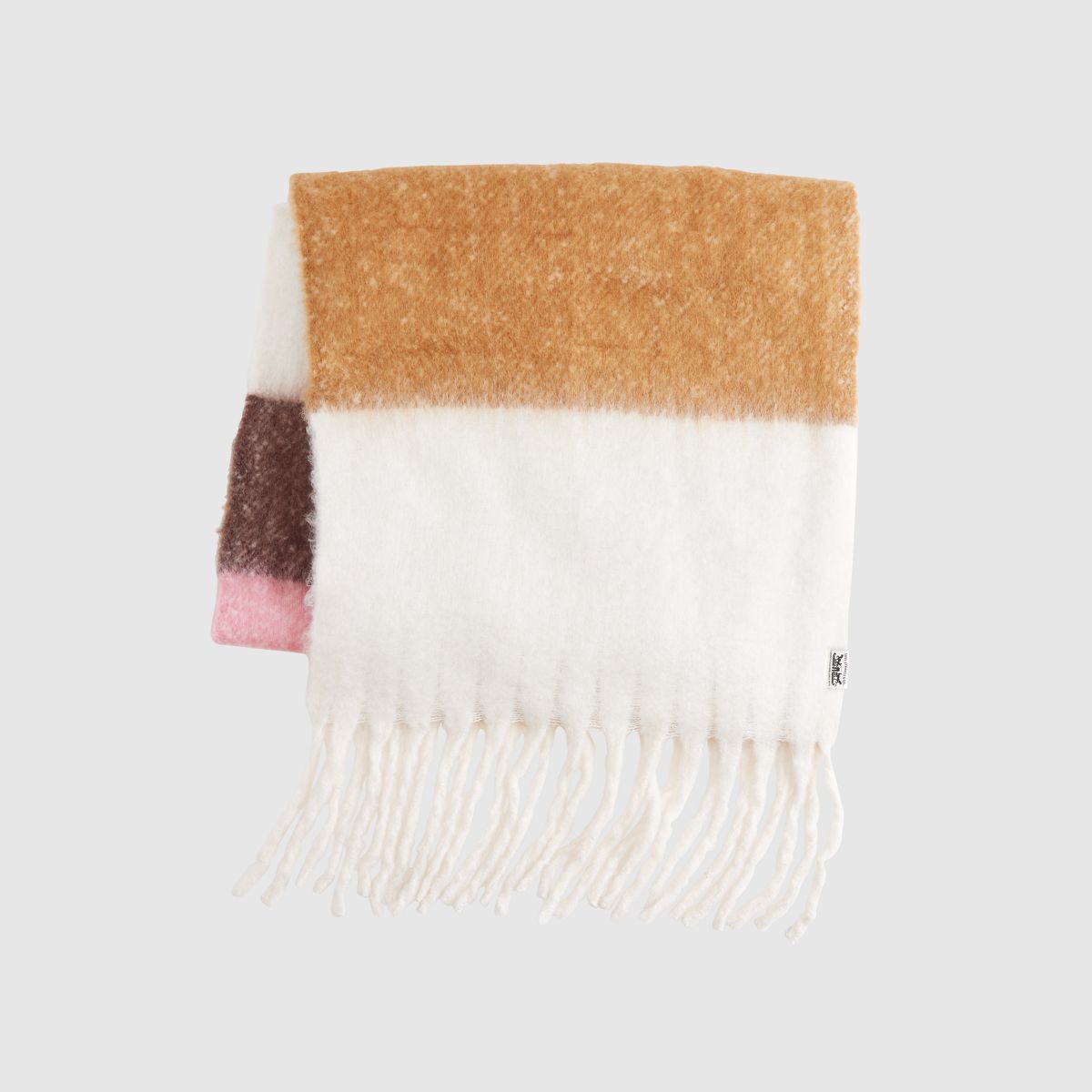 Fuzzy Scarf — Jolea Stripe Tameless Rose - Multi-Color