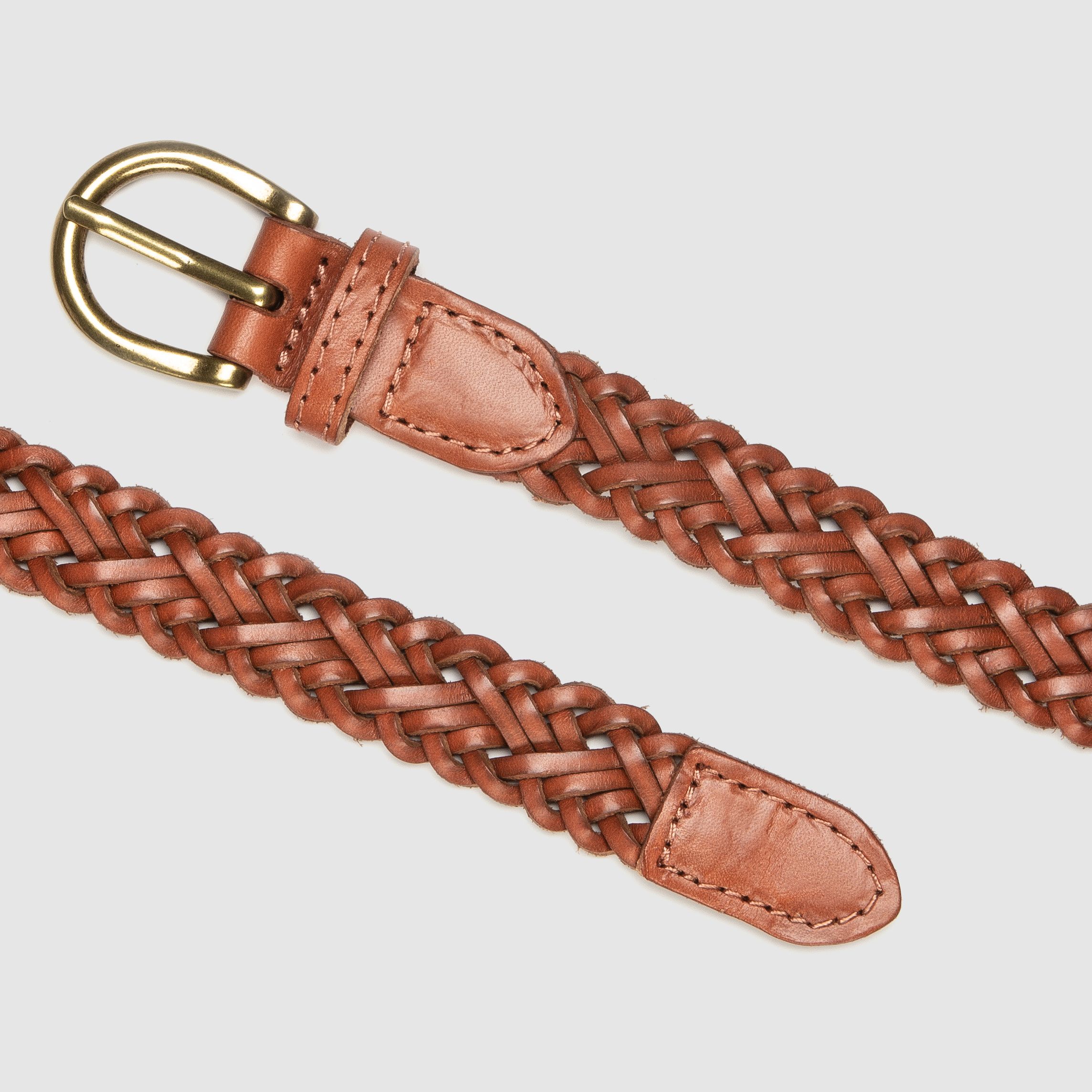 Women's Leather Braided Belt 2