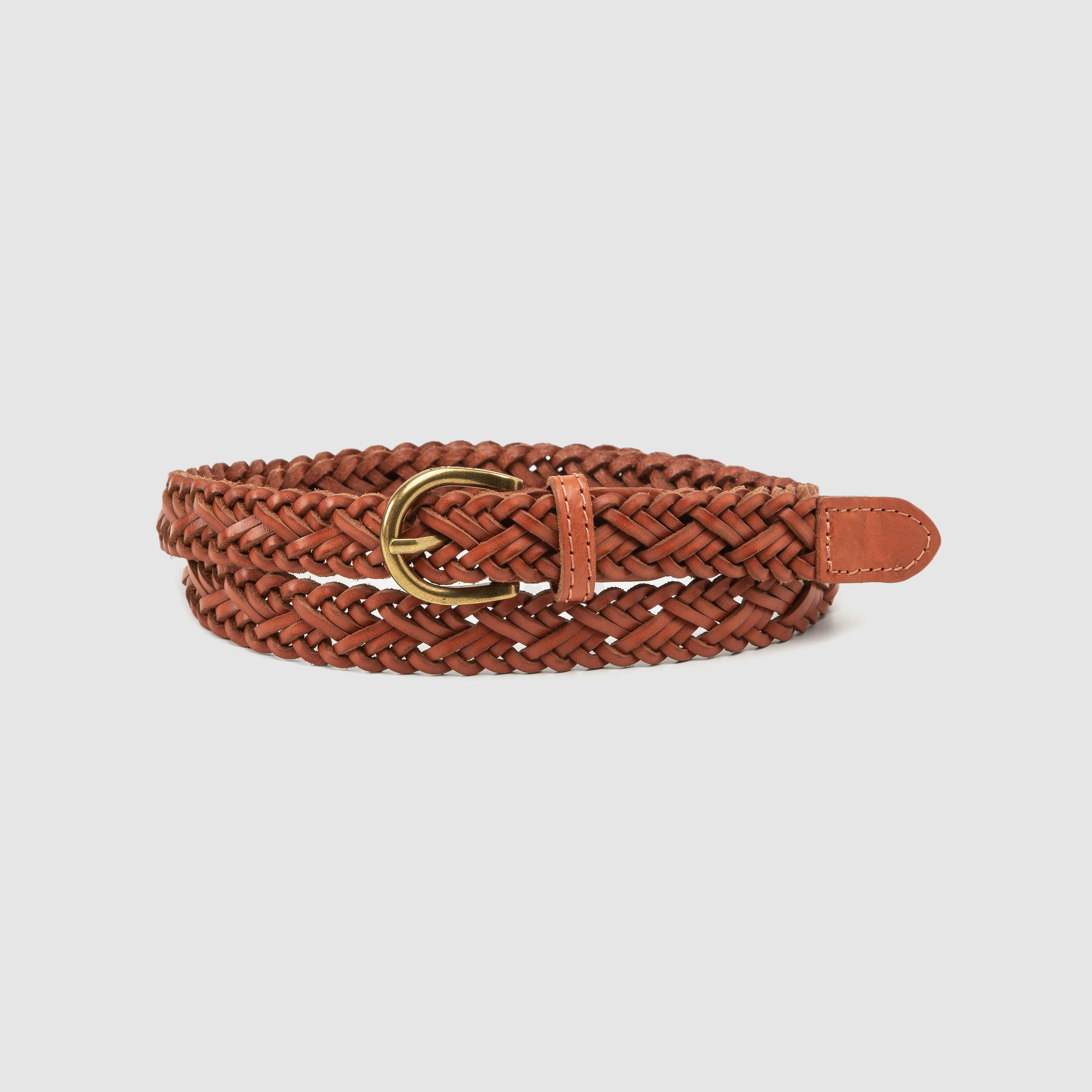 Women's Leather Braided Belt 1