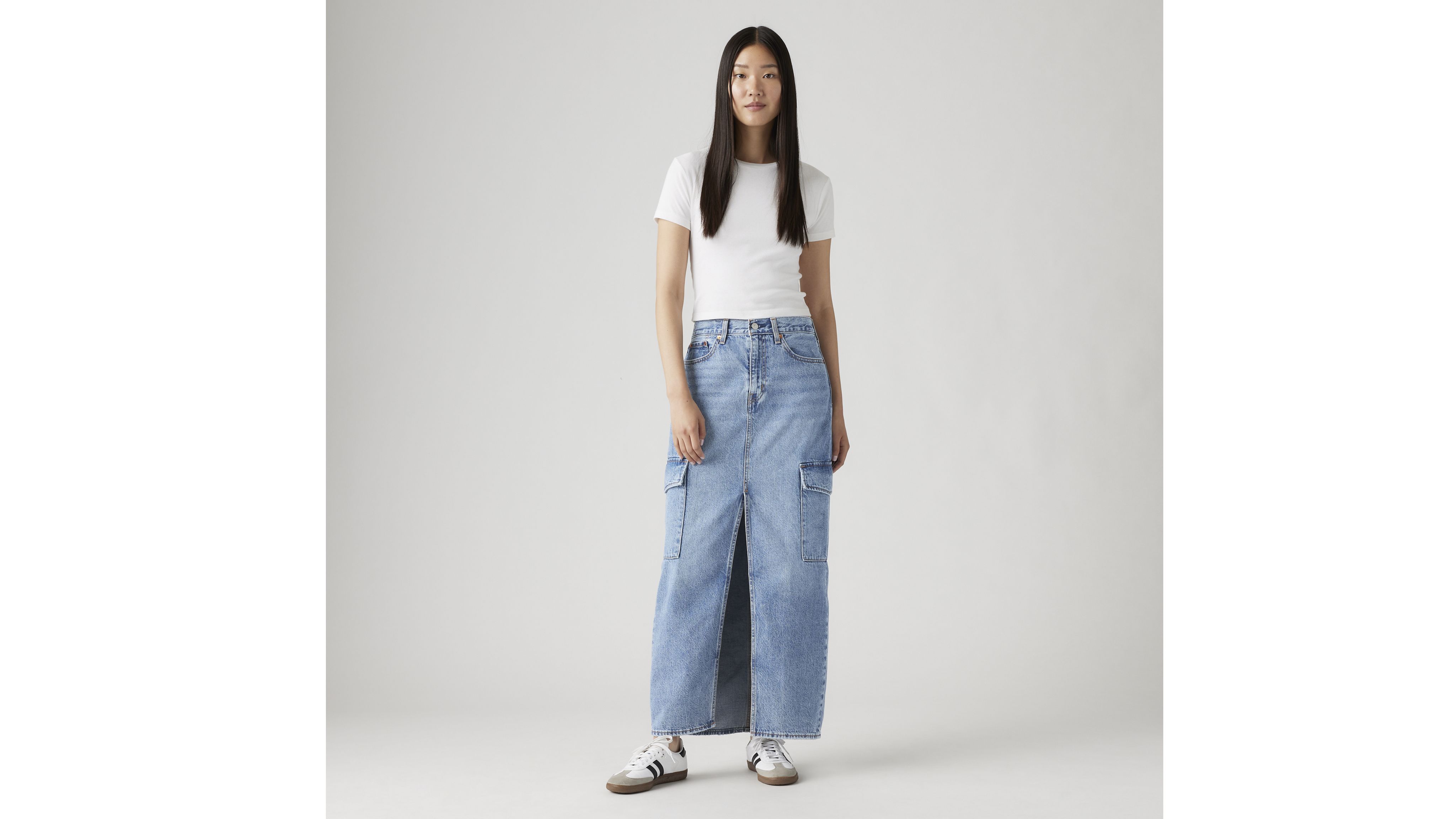 Ankle Column Cargo Skirt 5