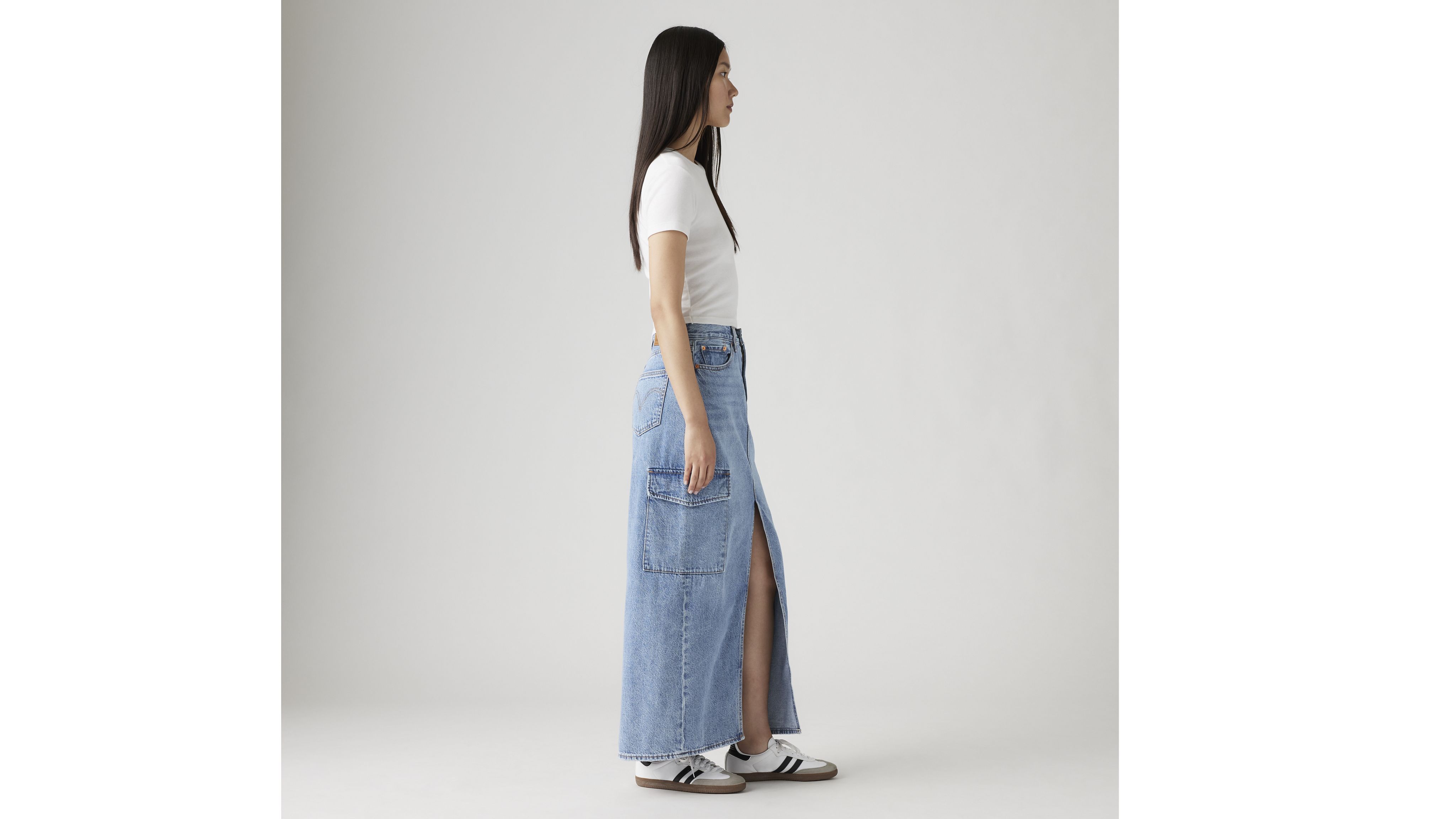 Ankle Column Cargo Skirt 4