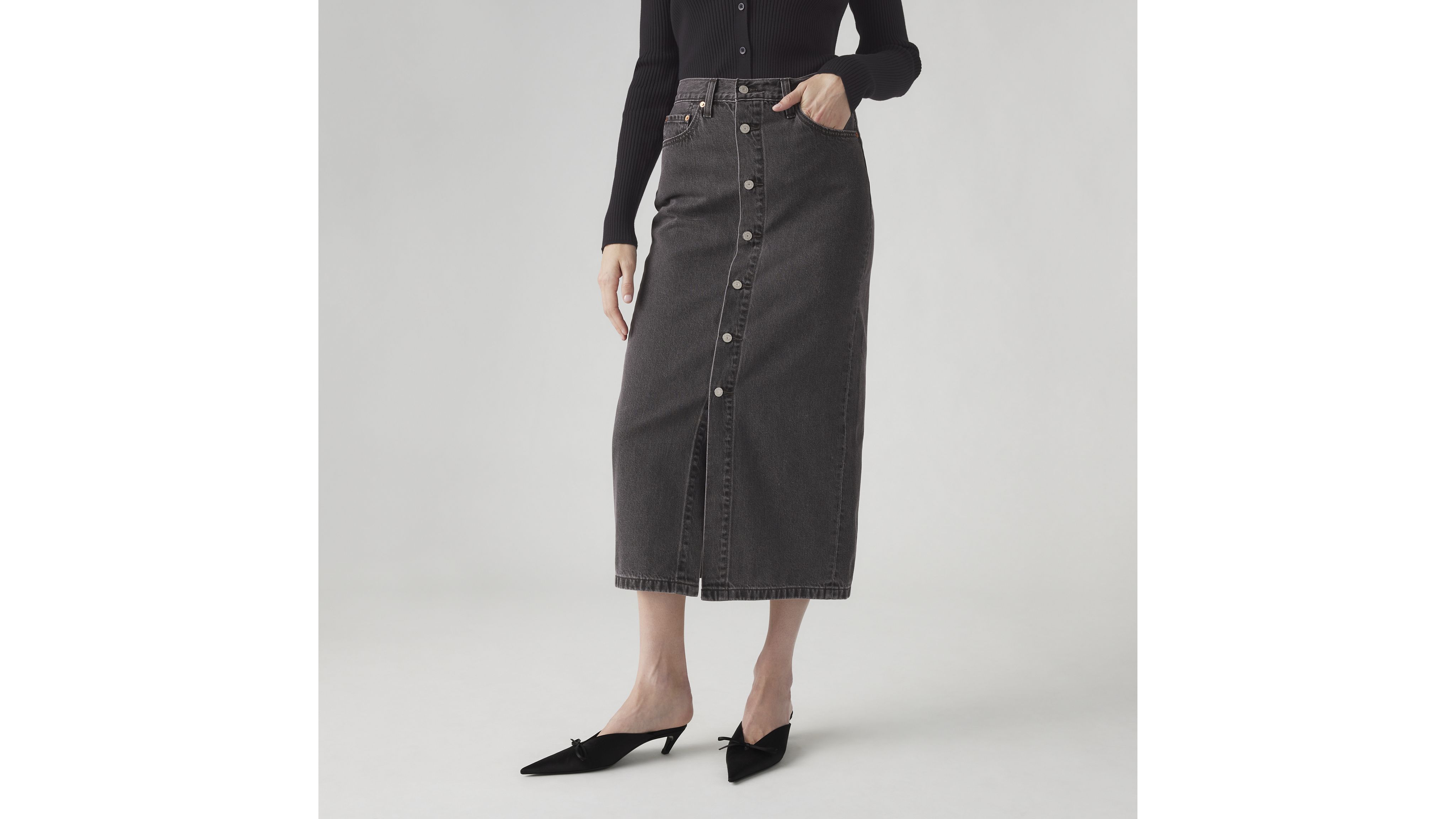 Button Midi Skirt 2